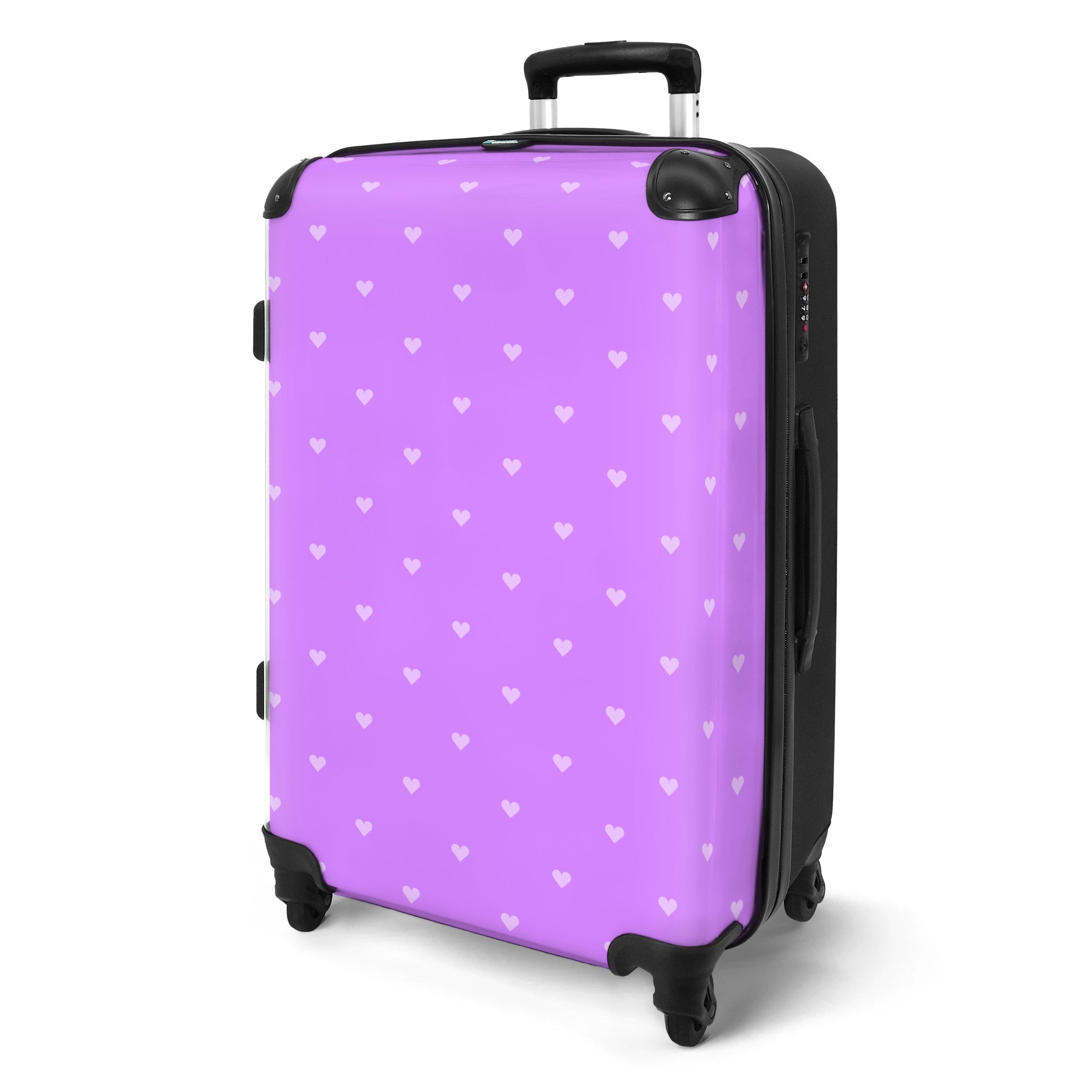 NoBoringSuitcases.com© Hartschalen-Trolley Herzen - Muster - günstig online kaufen