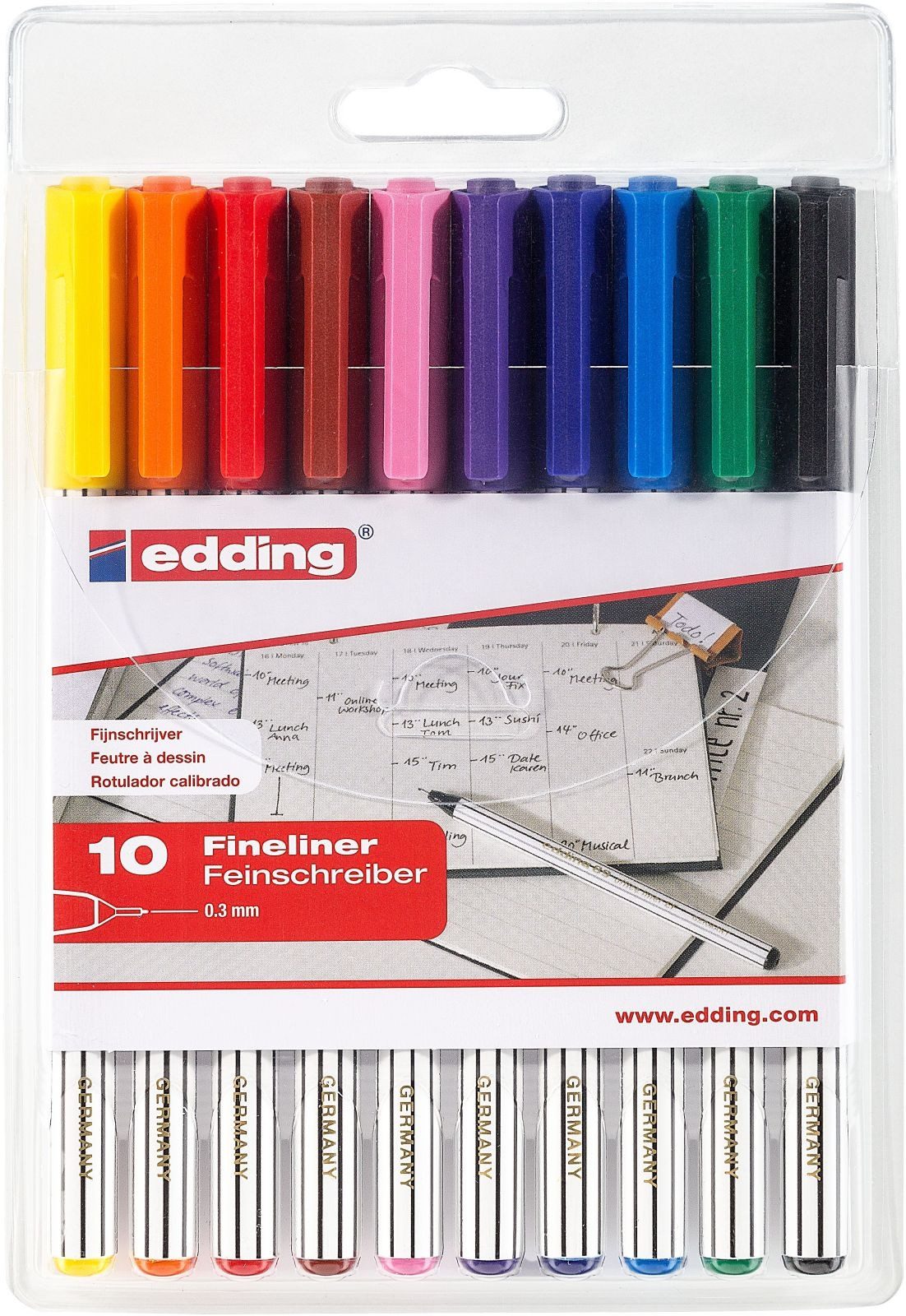 edding Fineliner Fineliner edding 89 office liner EF 0,3mm VE=10 Stück sortiert