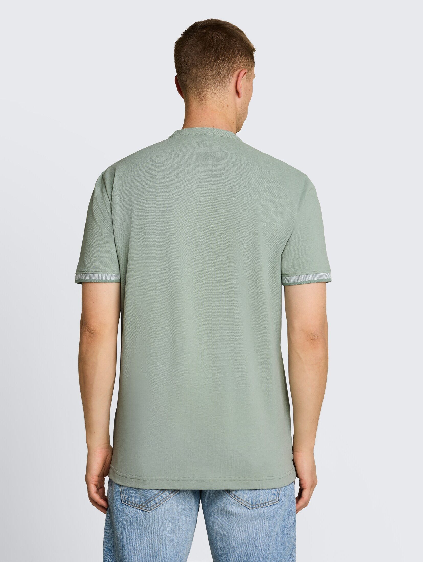 TOM TAILOR Denim Poloshirt Poloshirts Piqué Poloshirt mit Stehkragen