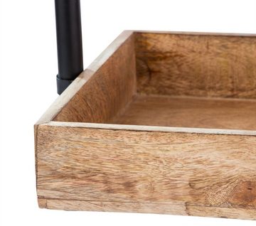 BigDean Dekotablett Holztablett mit Griff - Holzablage für Büro und Schreibtisch