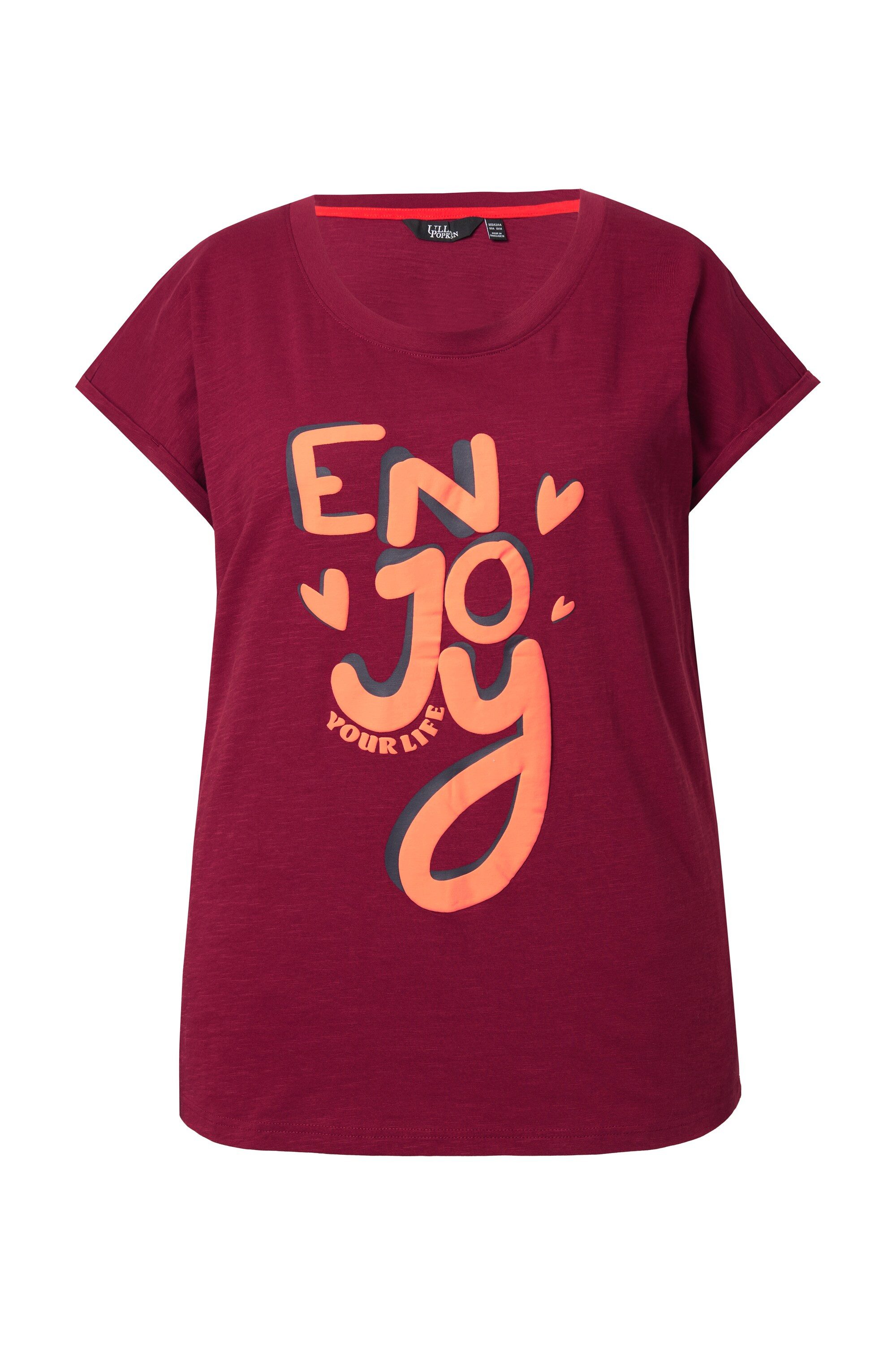 Ulla Popken T-Shirt T-Shirt Enjoy Oversized Rundhals Halbarm günstig online kaufen