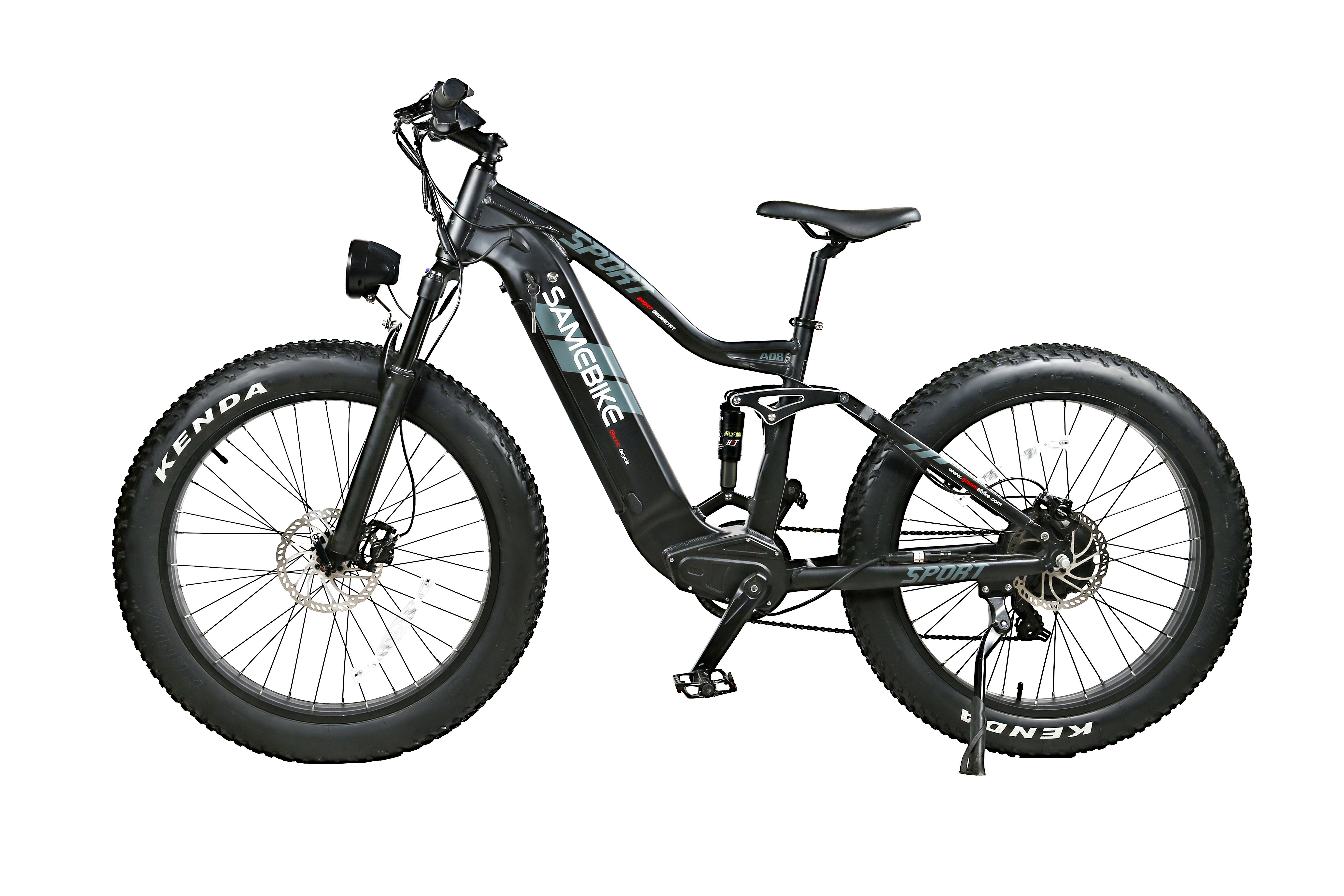 SAMEBIKE E-Bike RSA08 750W 26 Zoll Bafang Motor Fatbike E-Mountainbike 25km/h 17Ah Schwarz