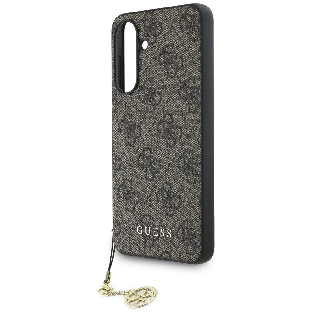 Guess Handyhülle Galaxy A56 Logo Kunstleder braun mit Kette goldfarbig 6,7 Zoll, Kantenschutz – Bild 5 von 5