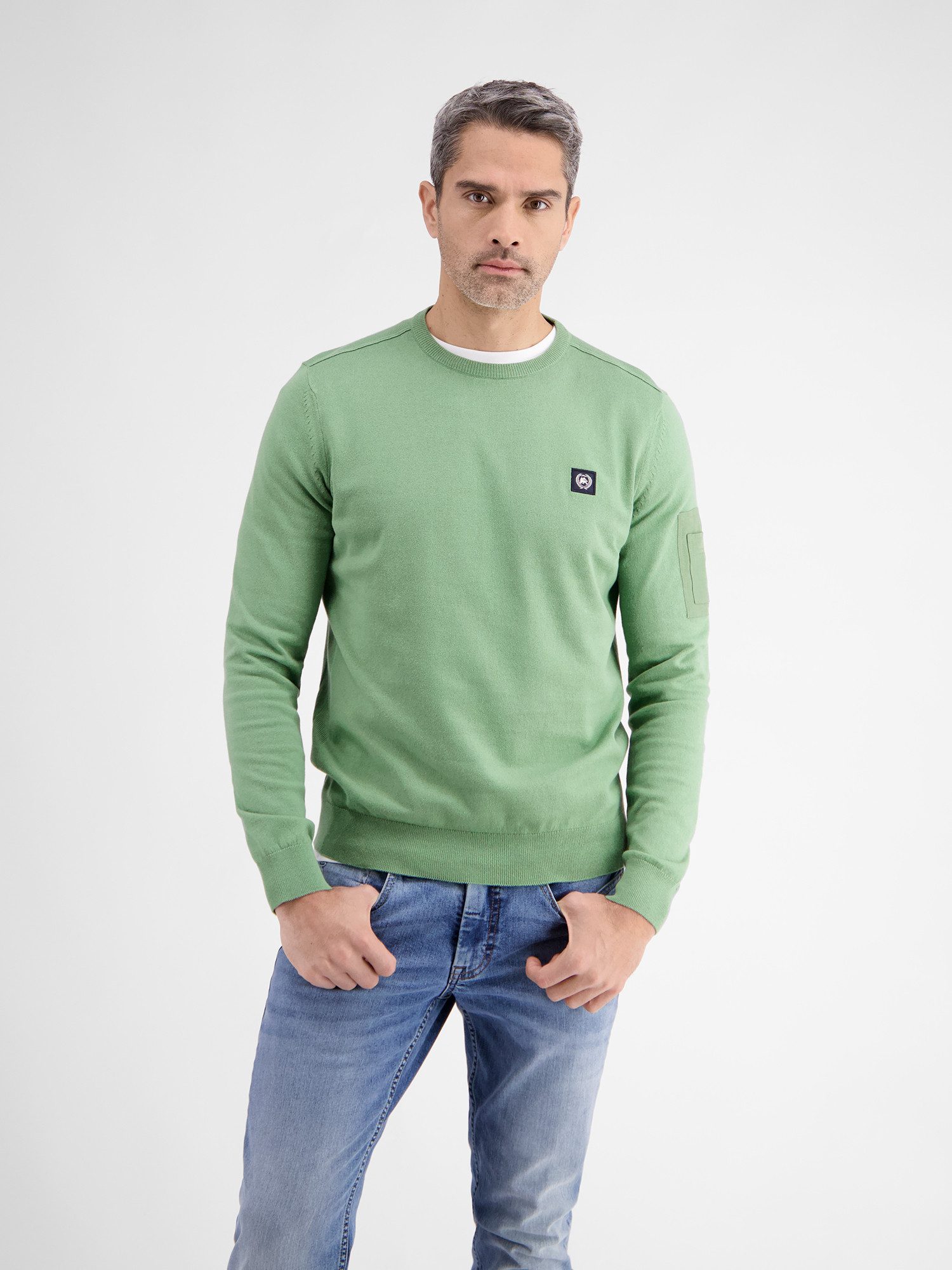 LERROS Strickpullover "LERROS Rundhals Strickpullover" günstig online kaufen