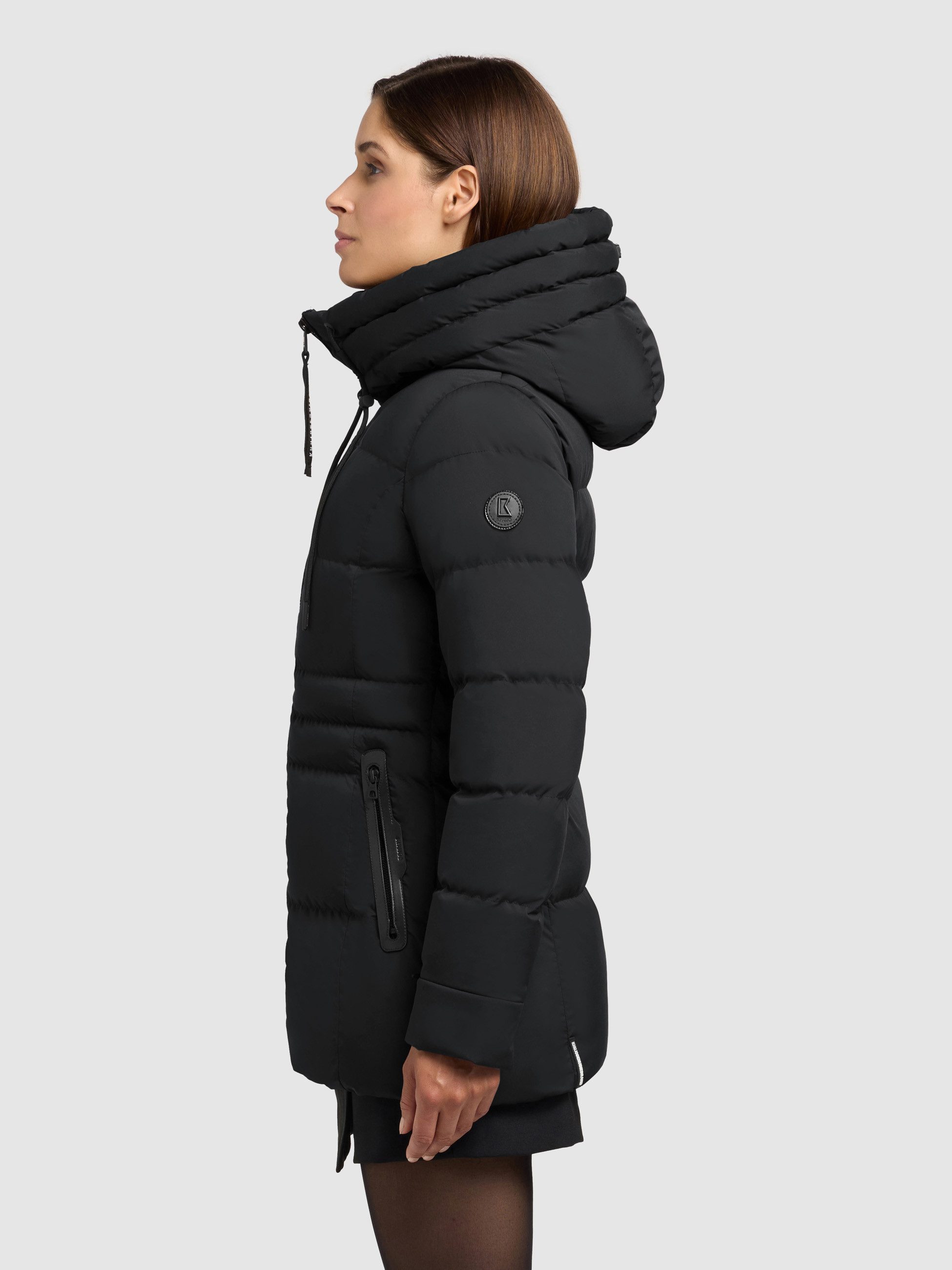 khujo Steppjacke MATLA Reißverschlusstaschen mit Fleecefutter, eine Ärmeltasche