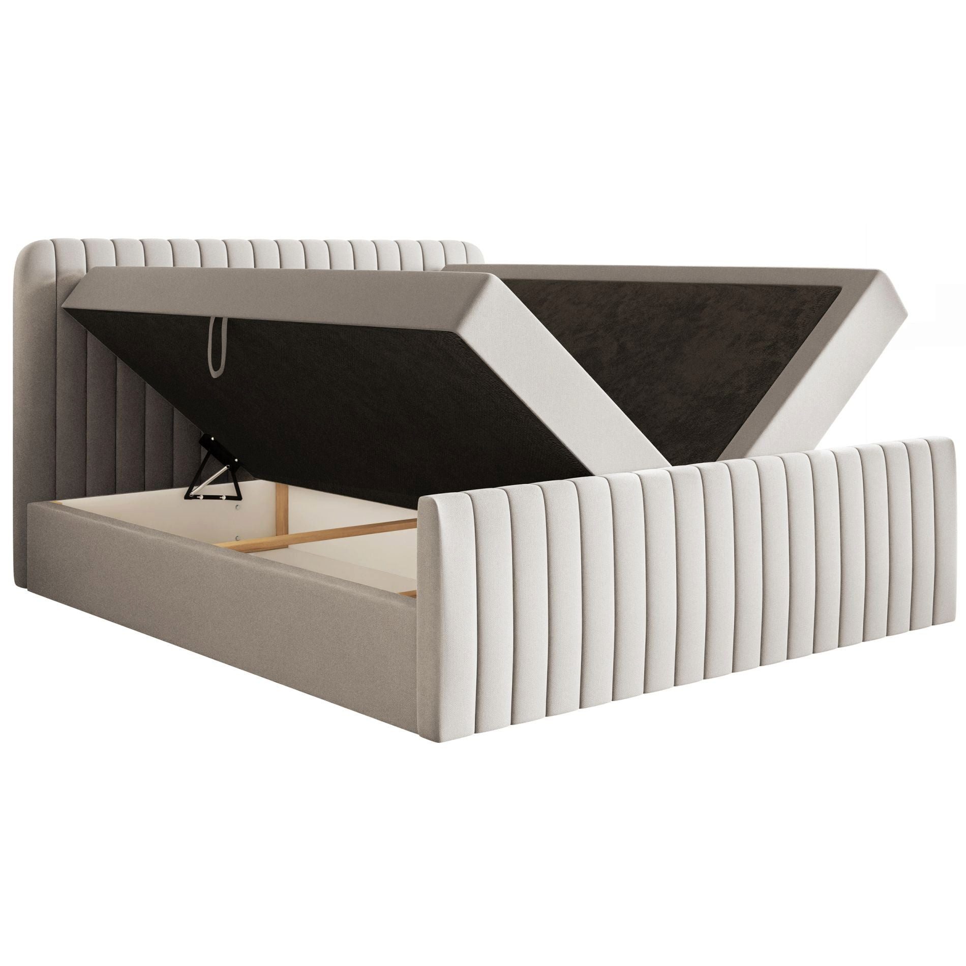 Selsey Boxbett SALIANO, Polsterbett mit Bettkasten, Matratze & Topper, Samt oder Chenille