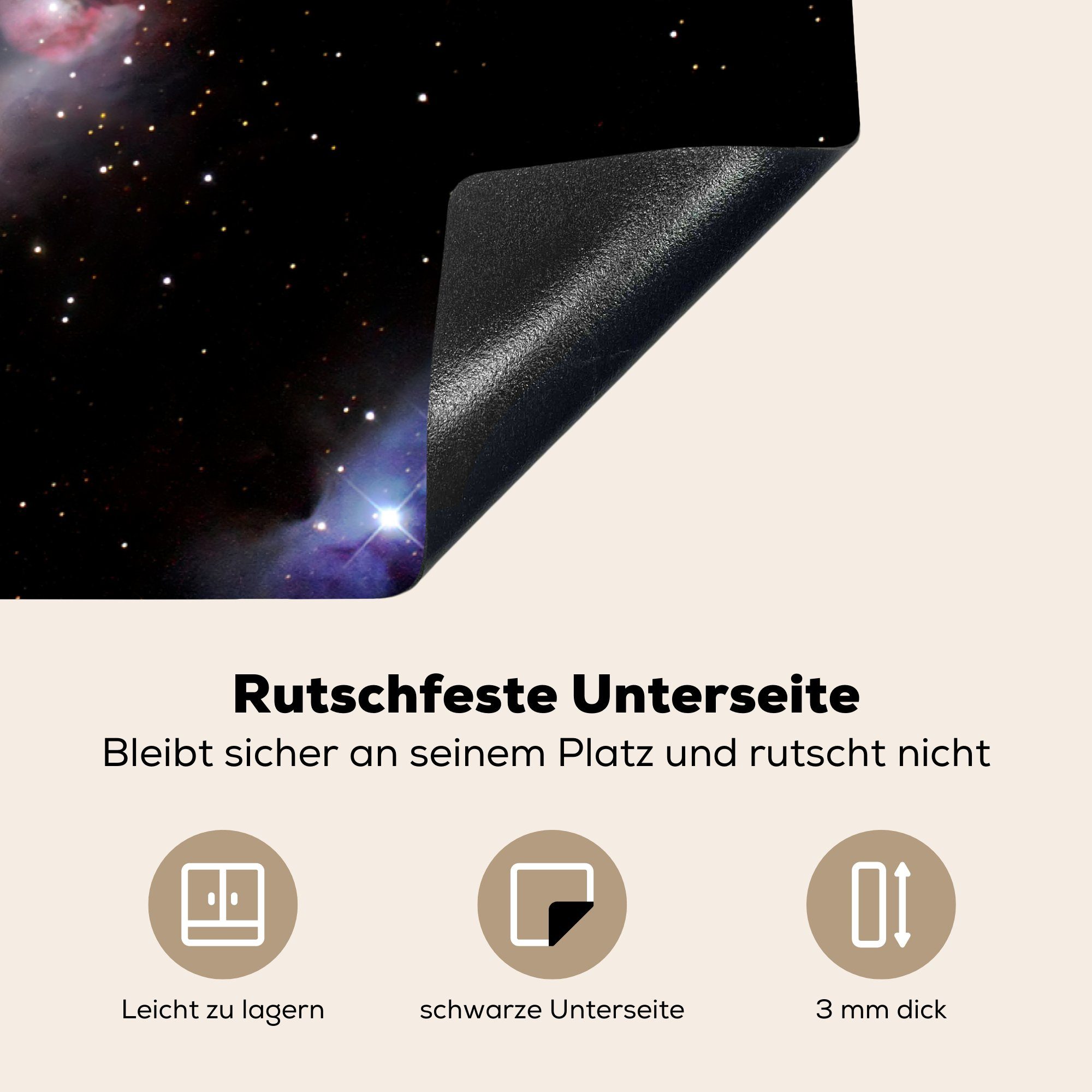 Vinyl, die tlg), Schutz Ceranfeldabdeckung Orionnebel, Induktionskochfeld für 81x52 Herdblende-/Abdeckplatte cm, (1 MuchoWow küche,