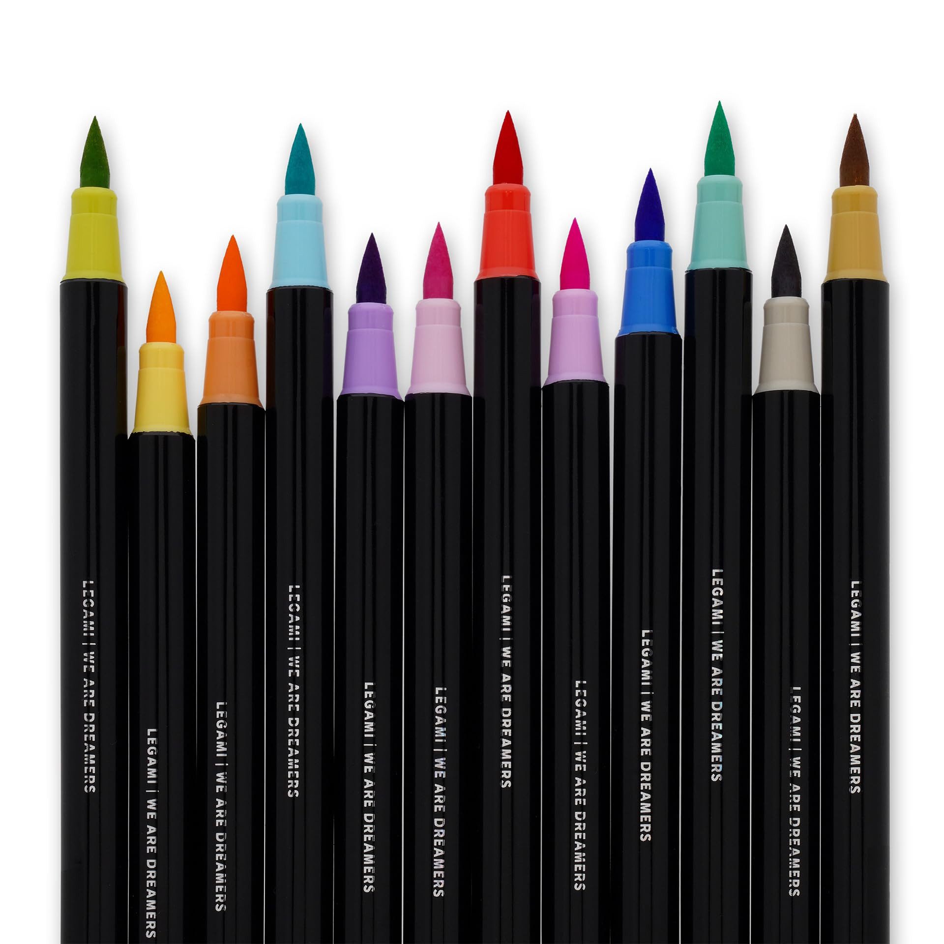 Legami Filzstift Set mit 12 Filzstiften mit flexibler Pinselspitze aus Nylonfaser, Pastellfarben, flüssige Striche, variable Breiten, 1 cm Durchmesser – Bild 4 von 4