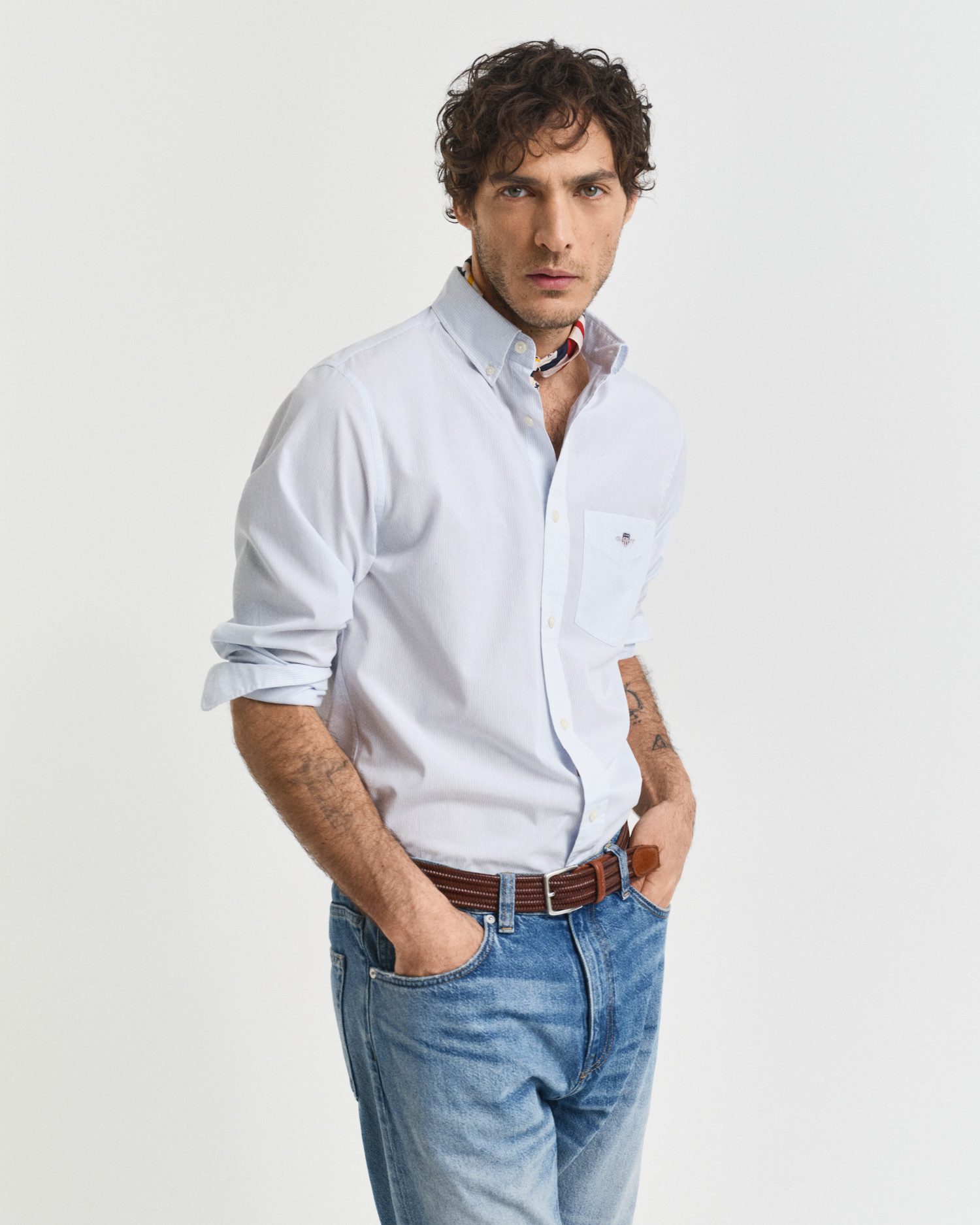 Gant Langarmhemd REG POPLIN BANKER SHIRT Banker Stripe Popeline, leichte Ba günstig online kaufen