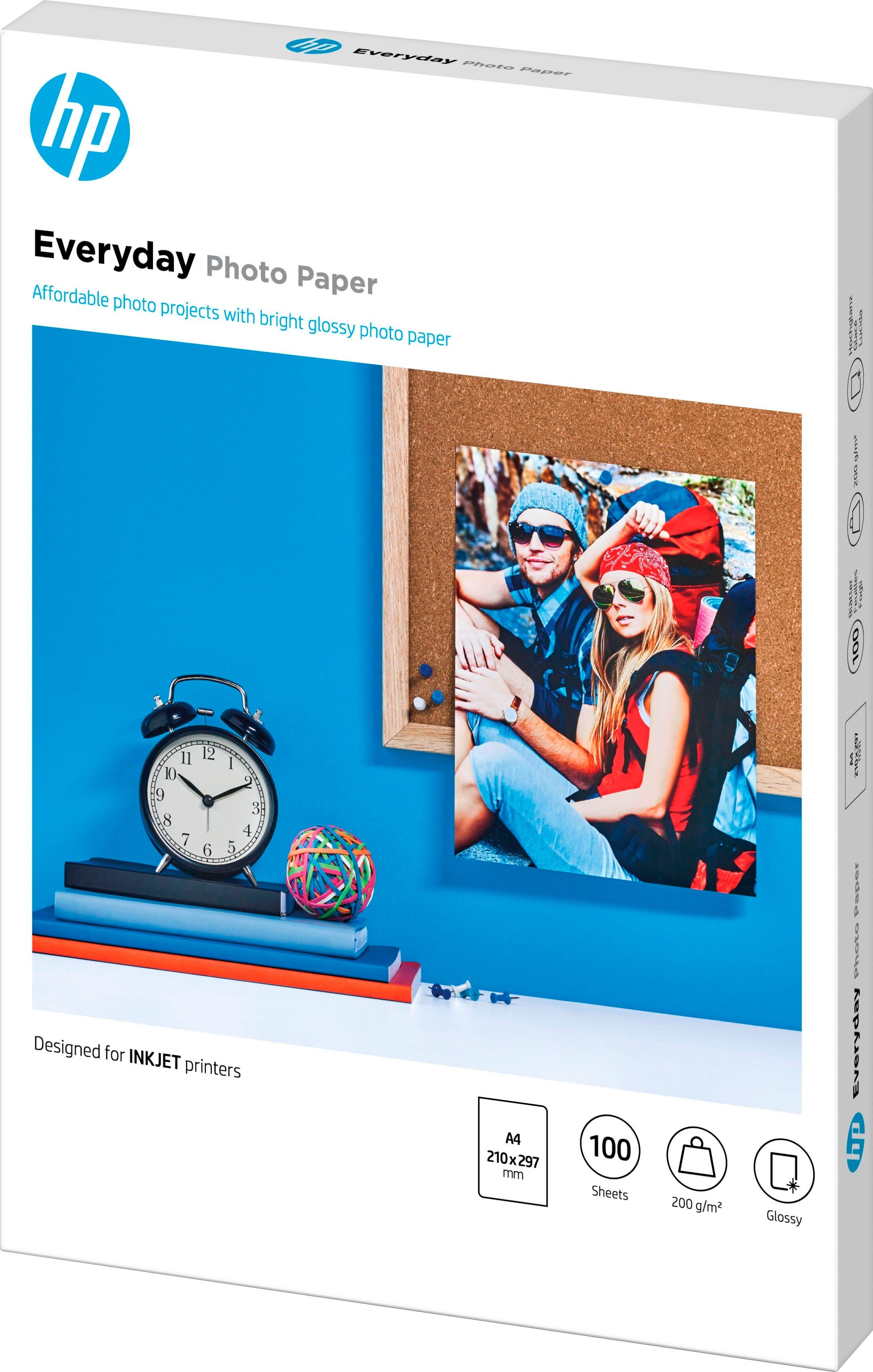 HP Fotopapier Everyday glänzend - A4 (210 x 297 mm) - 100 Blatt