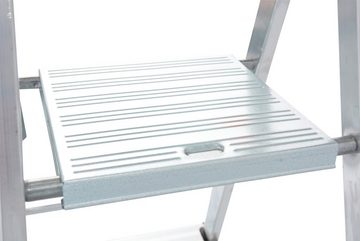 KRAUSE Stehleiter Solidy, Aluminium, 1x3 Stufen, Arbeitshöhe ca. 262 cm