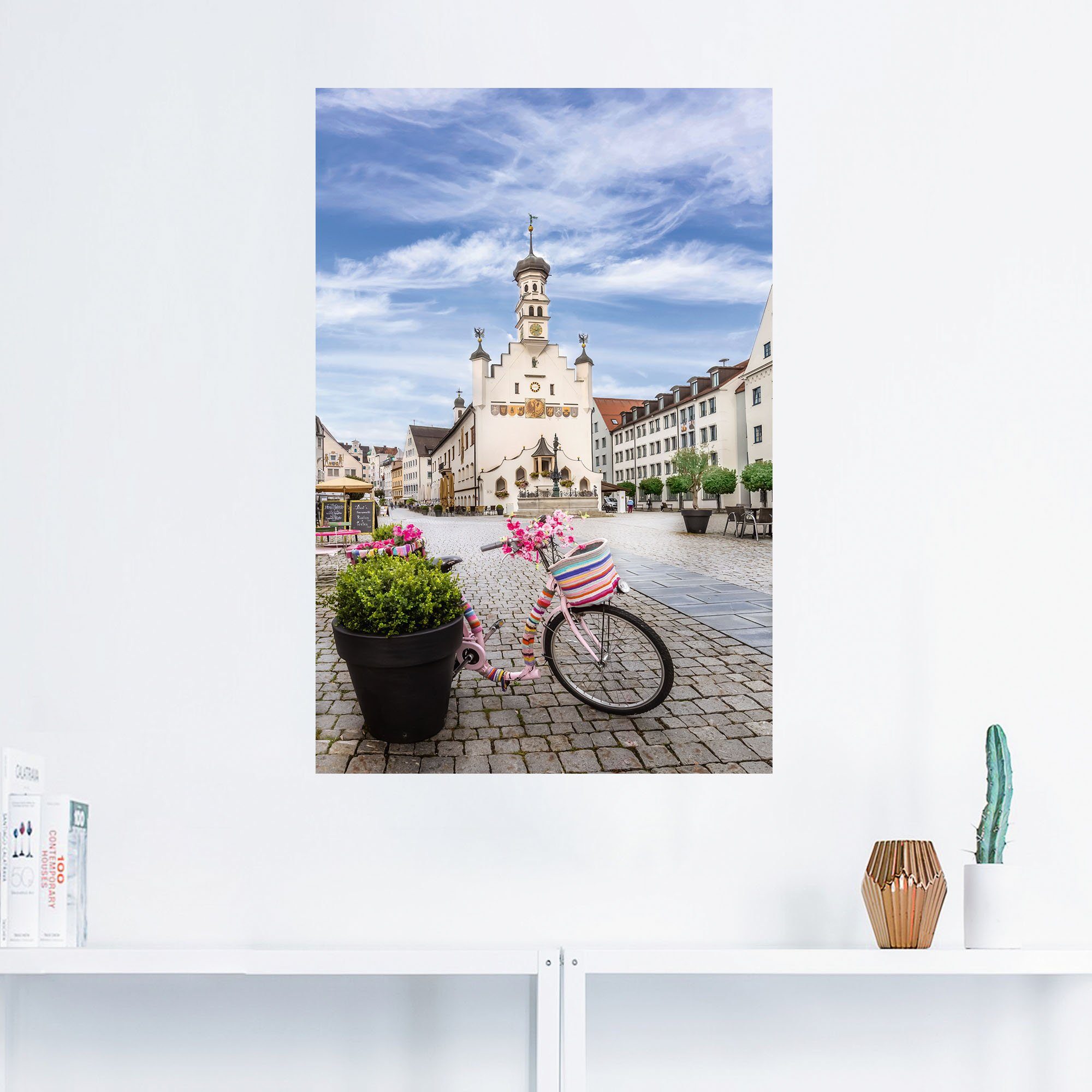 versch. Alubild, Deutschland Größen Artland und in Leinwandbild, Poster (1 Rathausplatz, KEMPTEN St), oder Wandaufkleber Wandbild als Rathaus