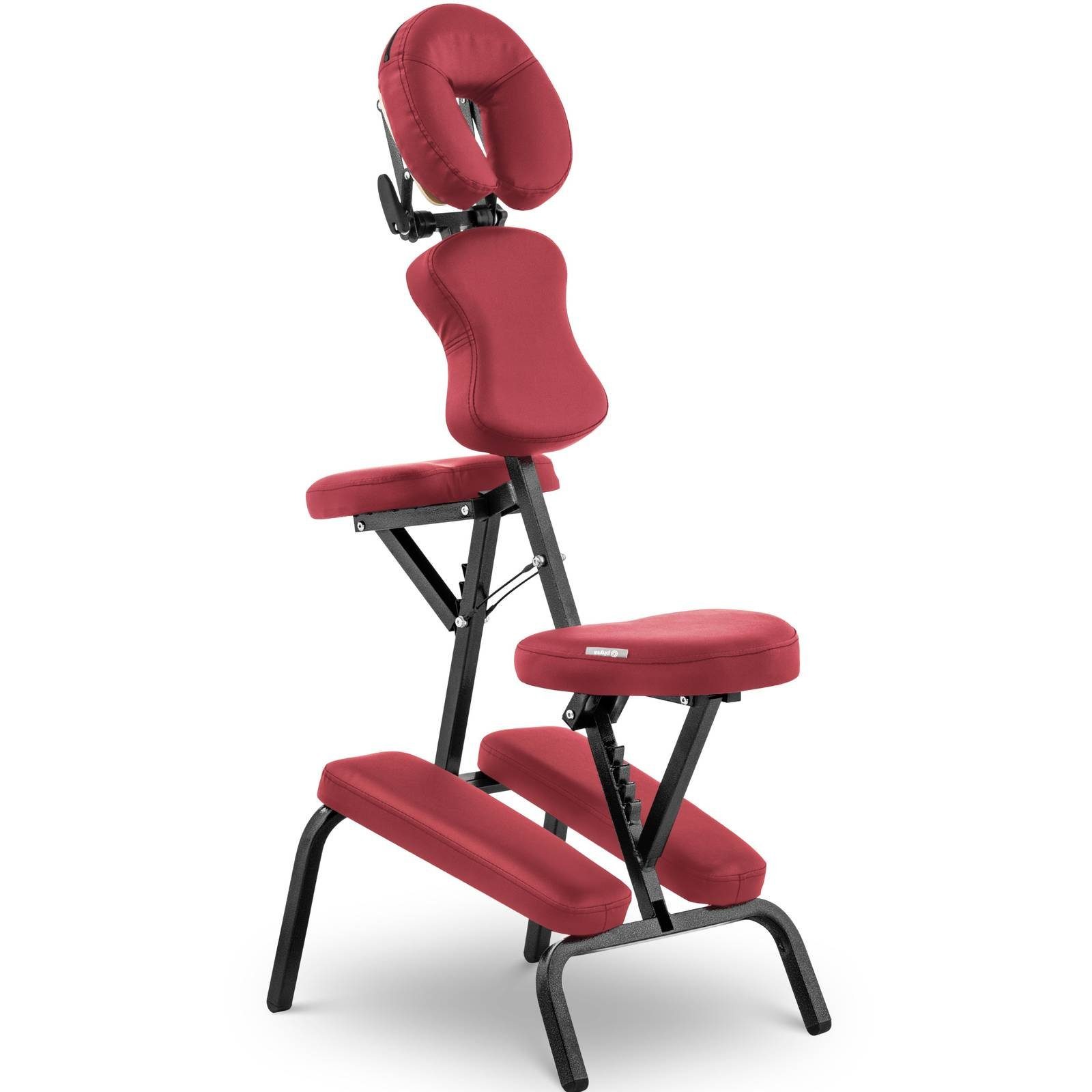 Physa Massageliege Massagestuhl klappbar mobiler Massagehocker Massagen-Stuhl 130 kg rot