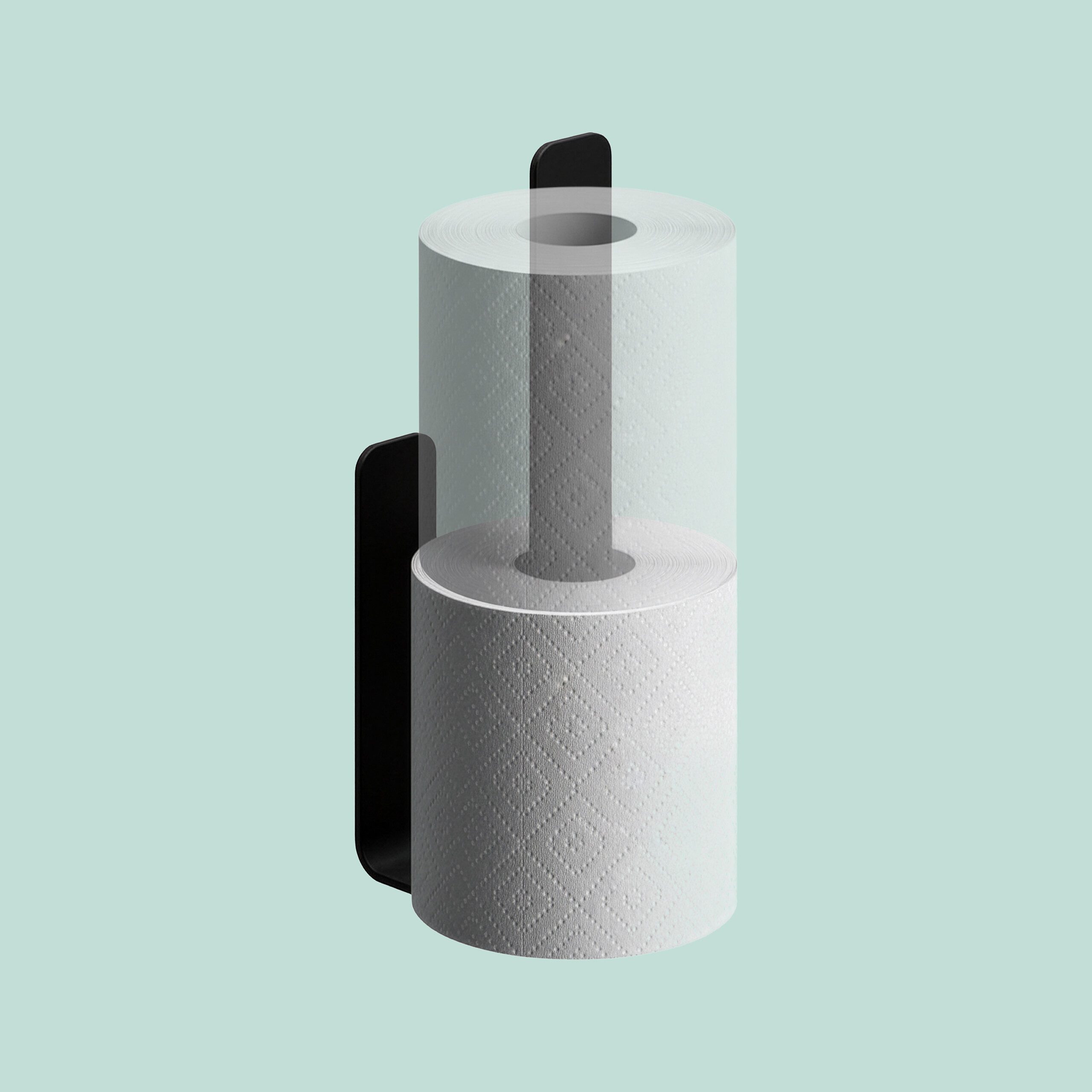 relaxdays Toilettenpapierhalter Selbstklebender Ersatzrollenhalter (1-St)