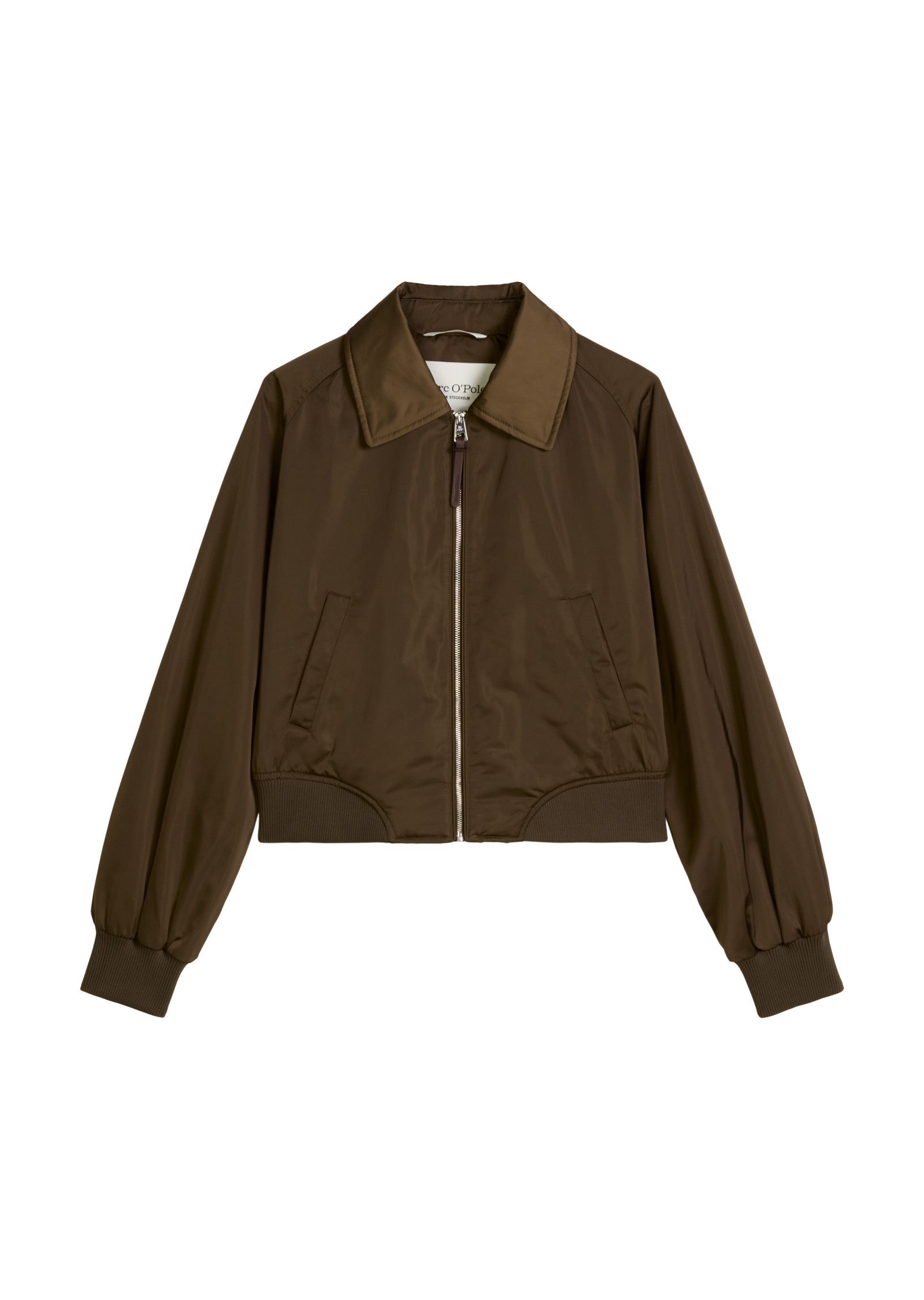 Outdoorjacke aus recyceltem Shiny-Polyester-Twill