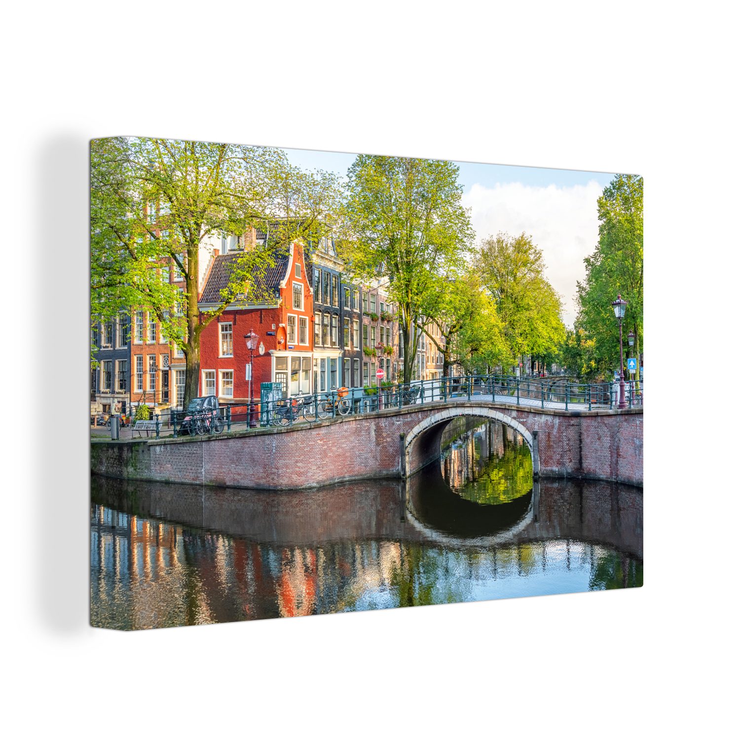 OneMillionCanvasses® Leinwandbild Amsterdam - Niederlande - Startseite, (1 St), Wandbild Leinwandbilder, Aufhängefertig, Wanddeko, 30x20 cm