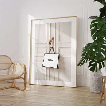 JUSTGOODMOOD Poster Premium ® Chanel Shopping Bag Poster · ohne Rahmen, Poster in verschiedenen Größen verfügbar