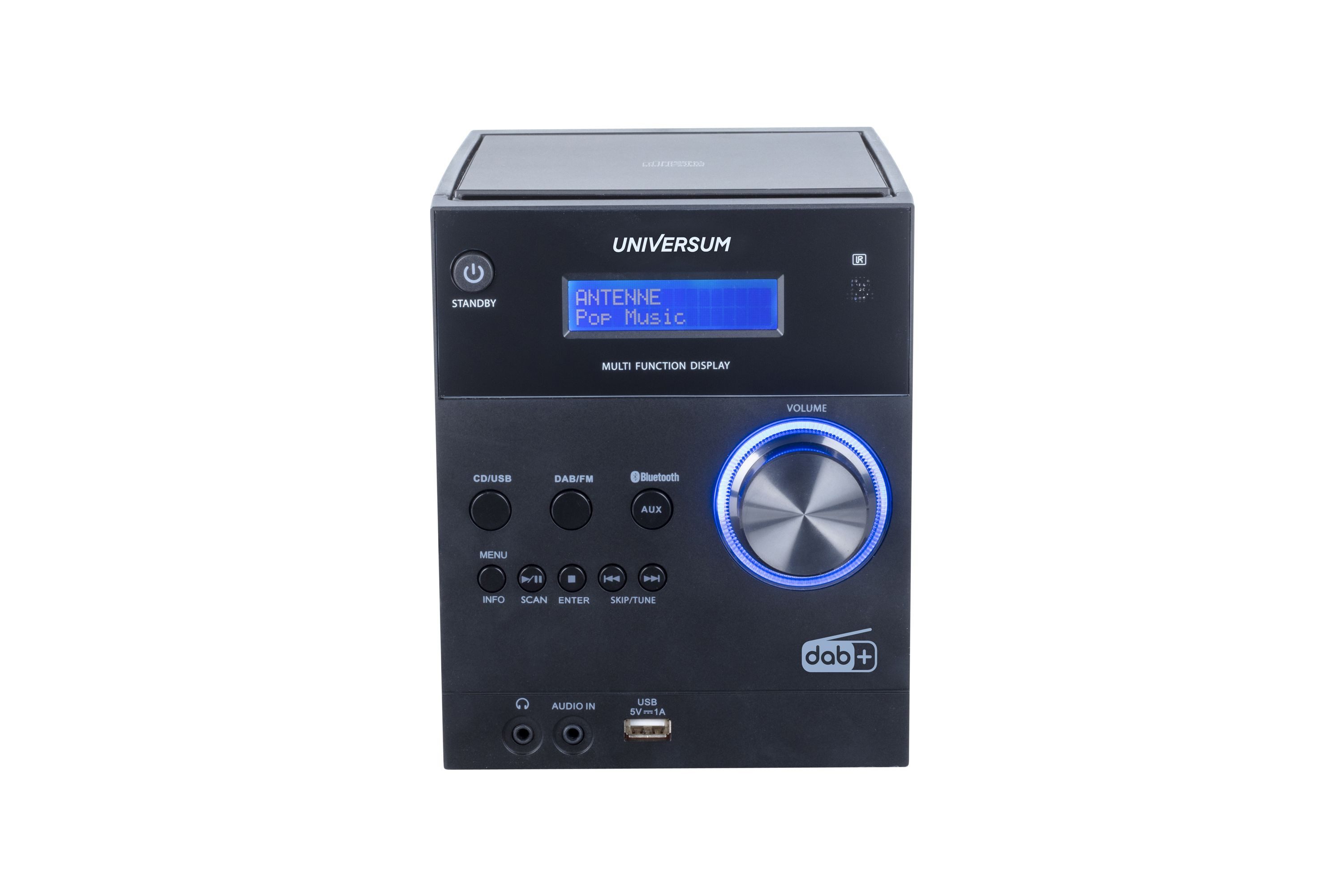 Universum MS 300 black Kompaktanlage (Stereoanlage mit CD, DAB+, UKW Radio, Bluetooth, AUX In und USB)