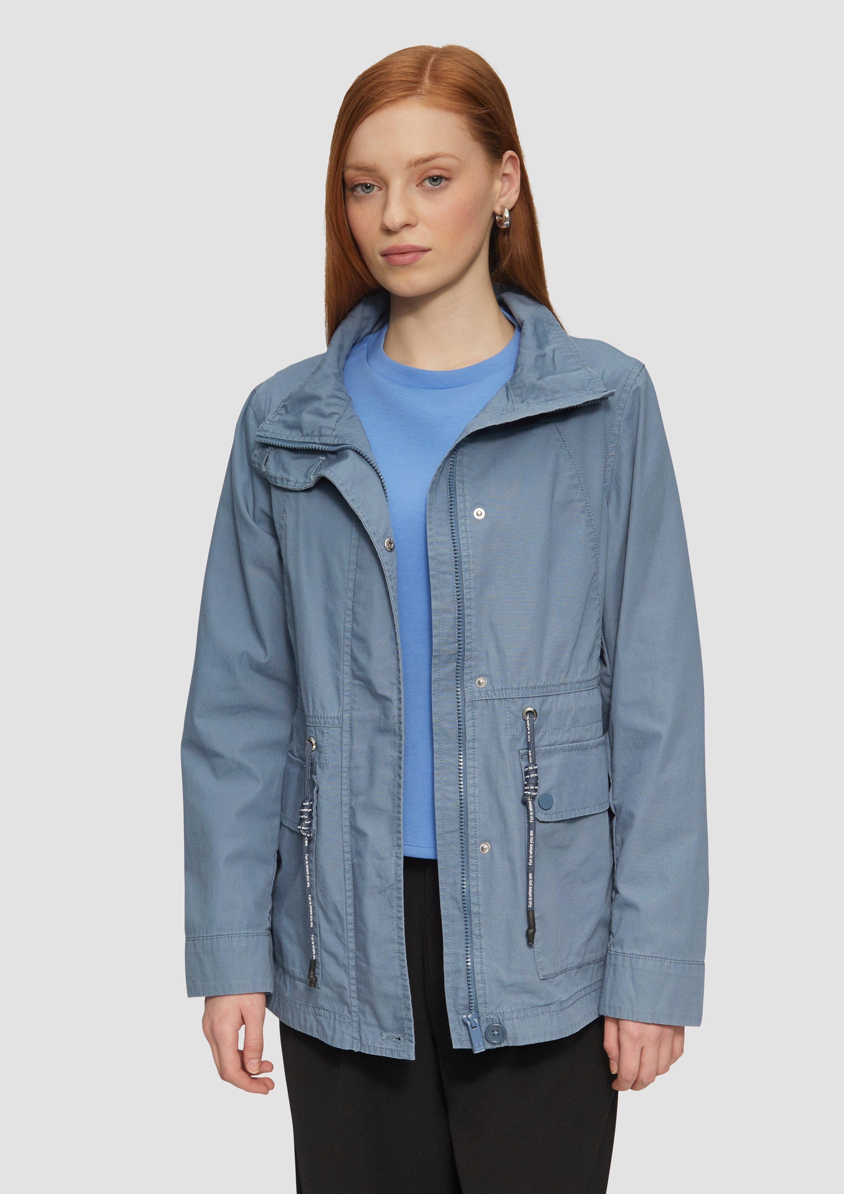 QS Outdoorjacke Baumwolljacke mit Tunnelzug in günstig online kaufen