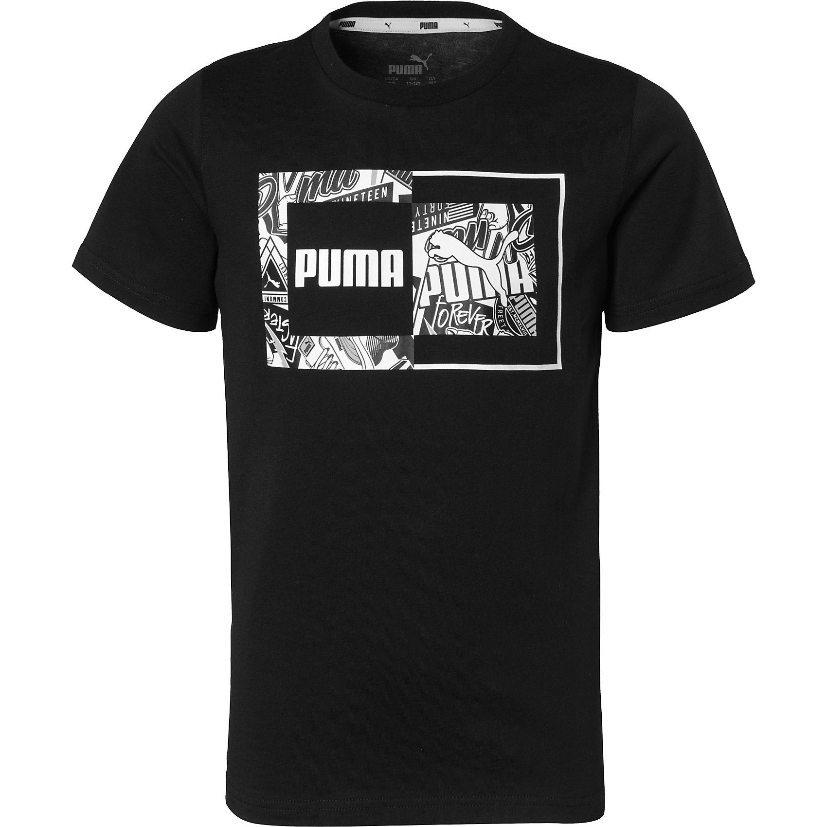 PUMA T-Shirt ALPHA für Jungen, gerade geschnitten mit