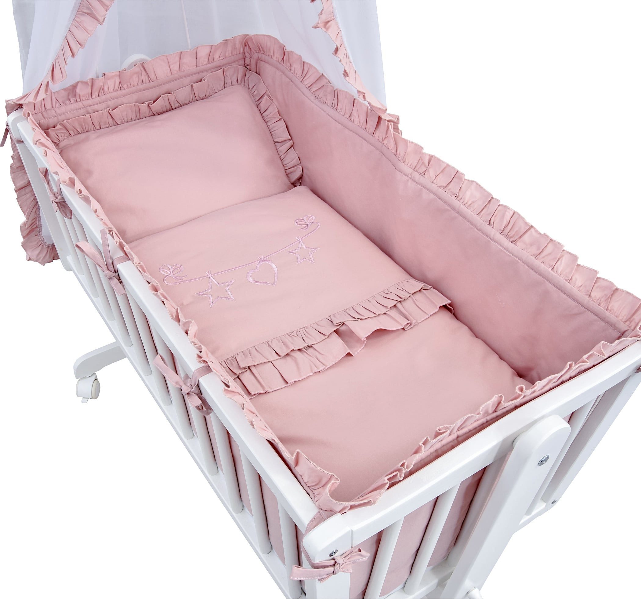 Baby-Delux Babybettwäsche Baby Wiegenset Royal Rüsche, Textilien, 6 teilig, günstig online kaufen