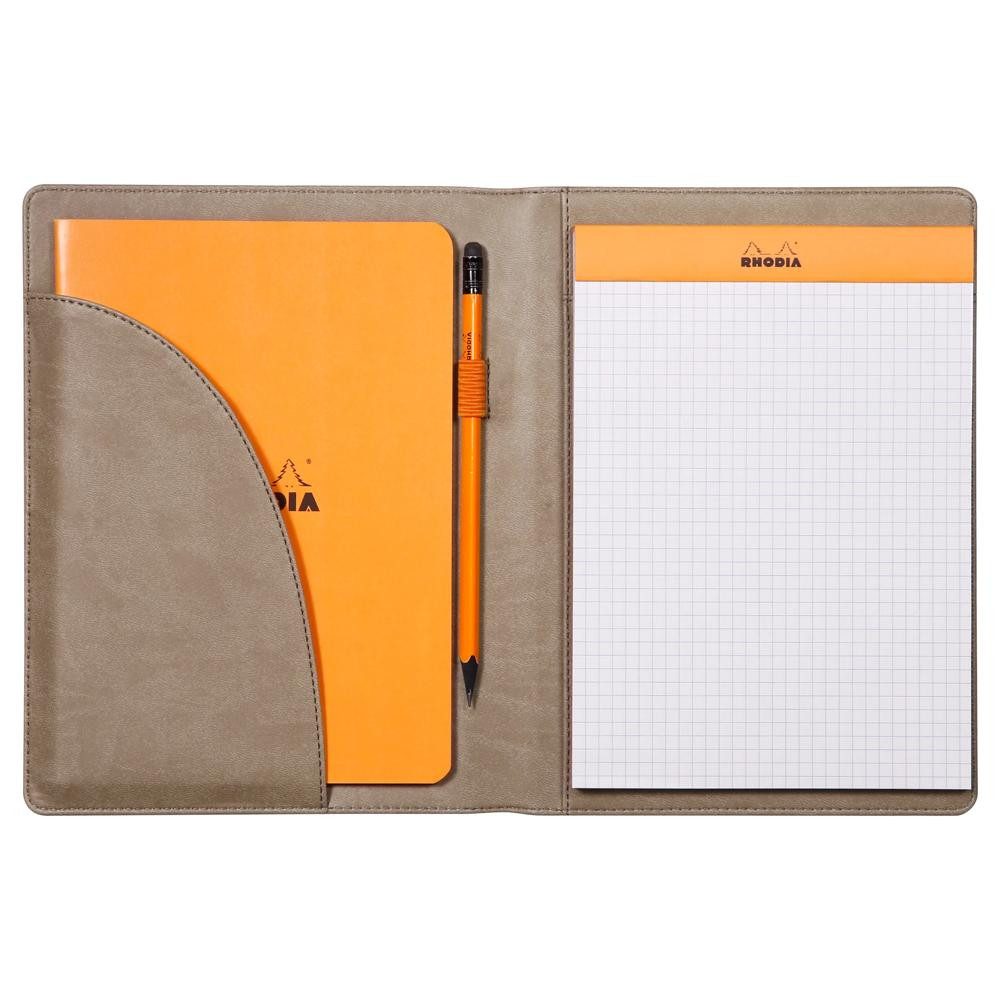 Rhodia Konferenzmappe Rhodia Rhodia Etui für Block/Buch A5 taupe