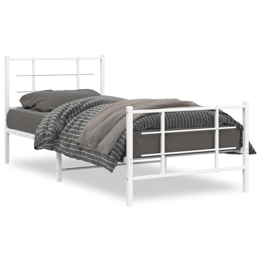 vidaXL Bett Bettgestell mit Kopf- und günstig online kaufen