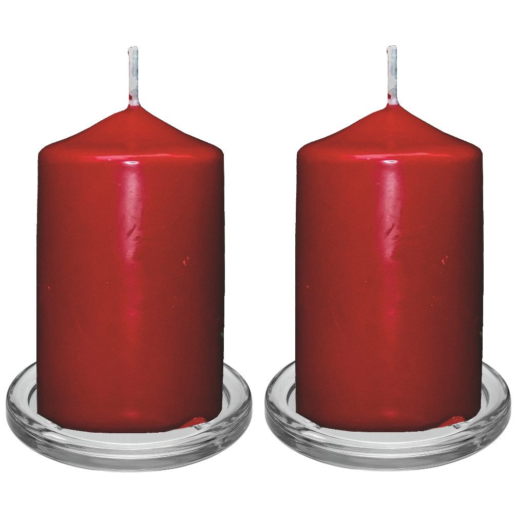 Koopman Kerzenhalter Kerzenständer Kerzenteller Glas Ø 10 cm Transparent 2/ günstig online kaufen