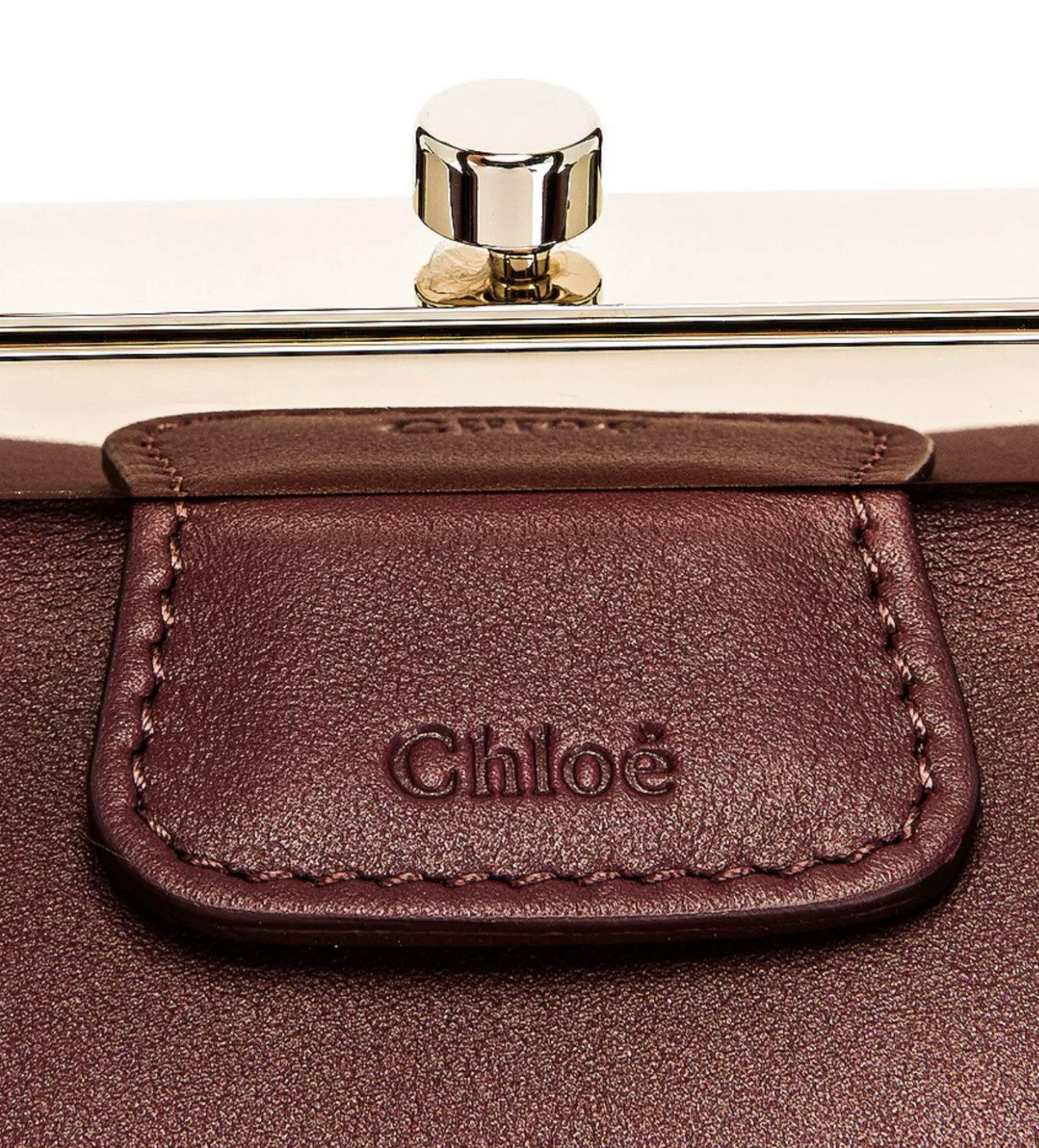 Chloé Umhängetasche Joyce Mini Frame Schultertasche Leder Tasche, Rahmenverschluss mit Push-Lock-System, Kalbsleder