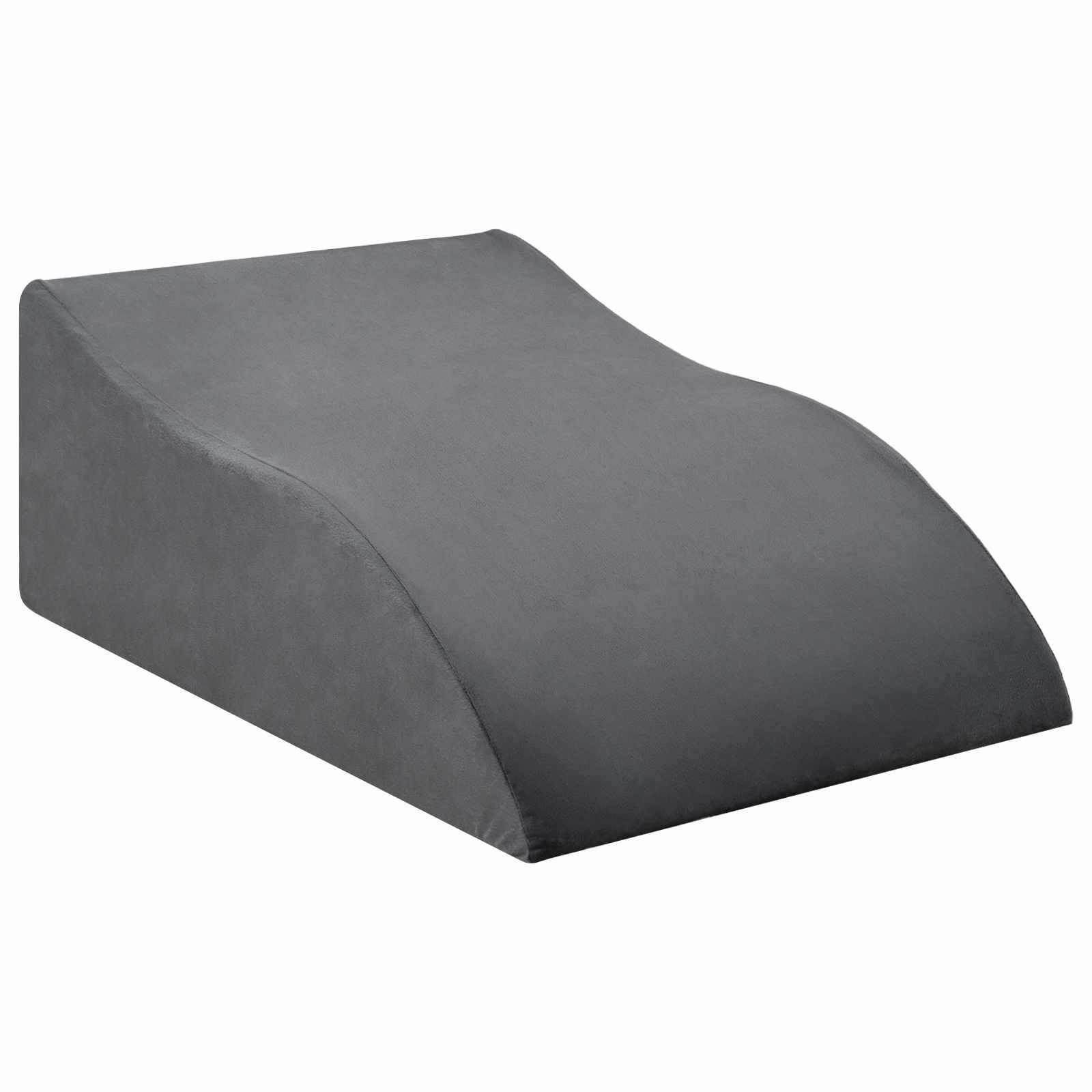 vidaXL Kopfkissen Beinkissen 68 x 41 x 24 cm PU-Schaum Grau, Bezug: Samt