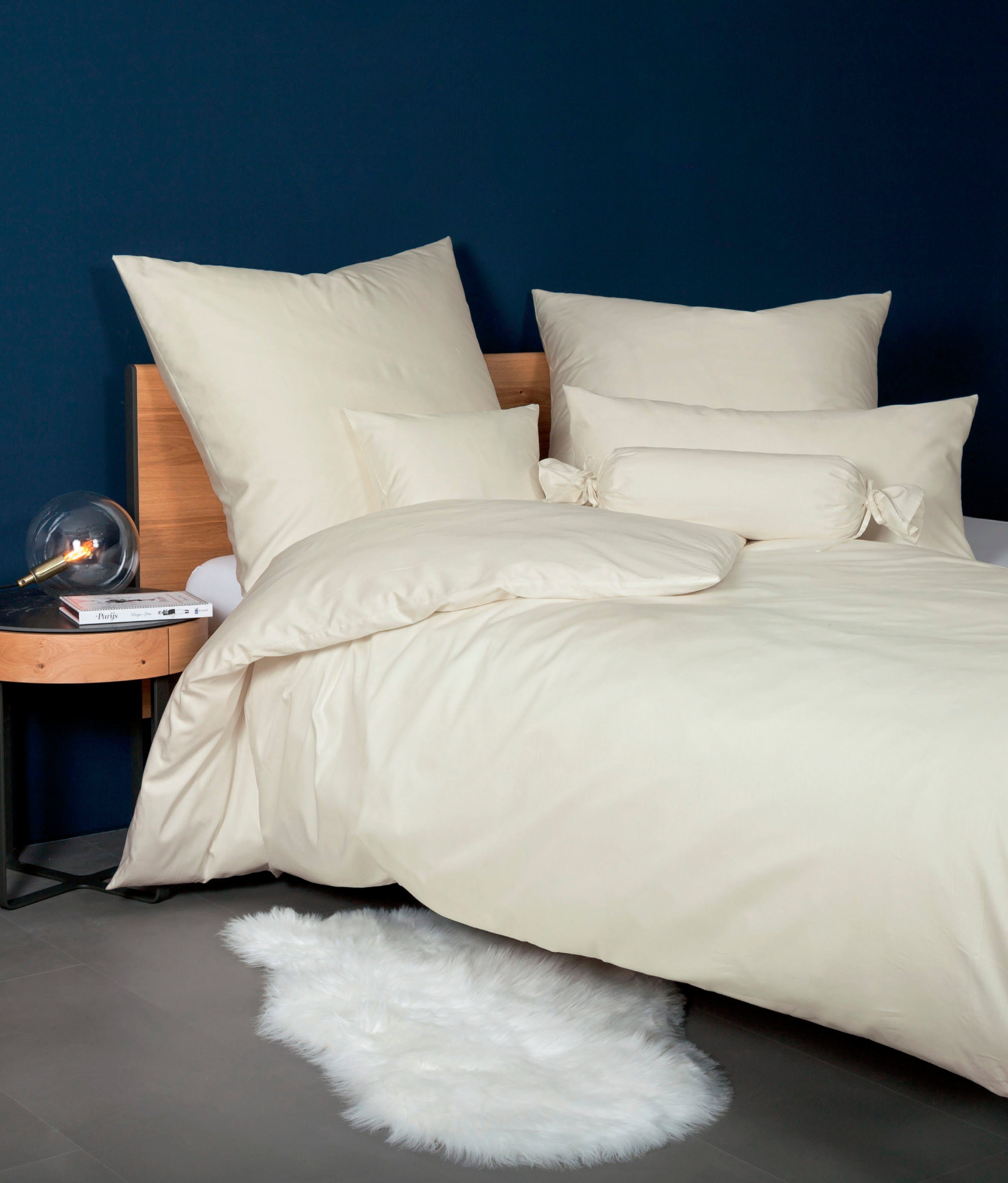 Janine Bettwäsche Colors 31001, Mako-Satin, 3 teilig, feinfädige uni Bettwä günstig online kaufen