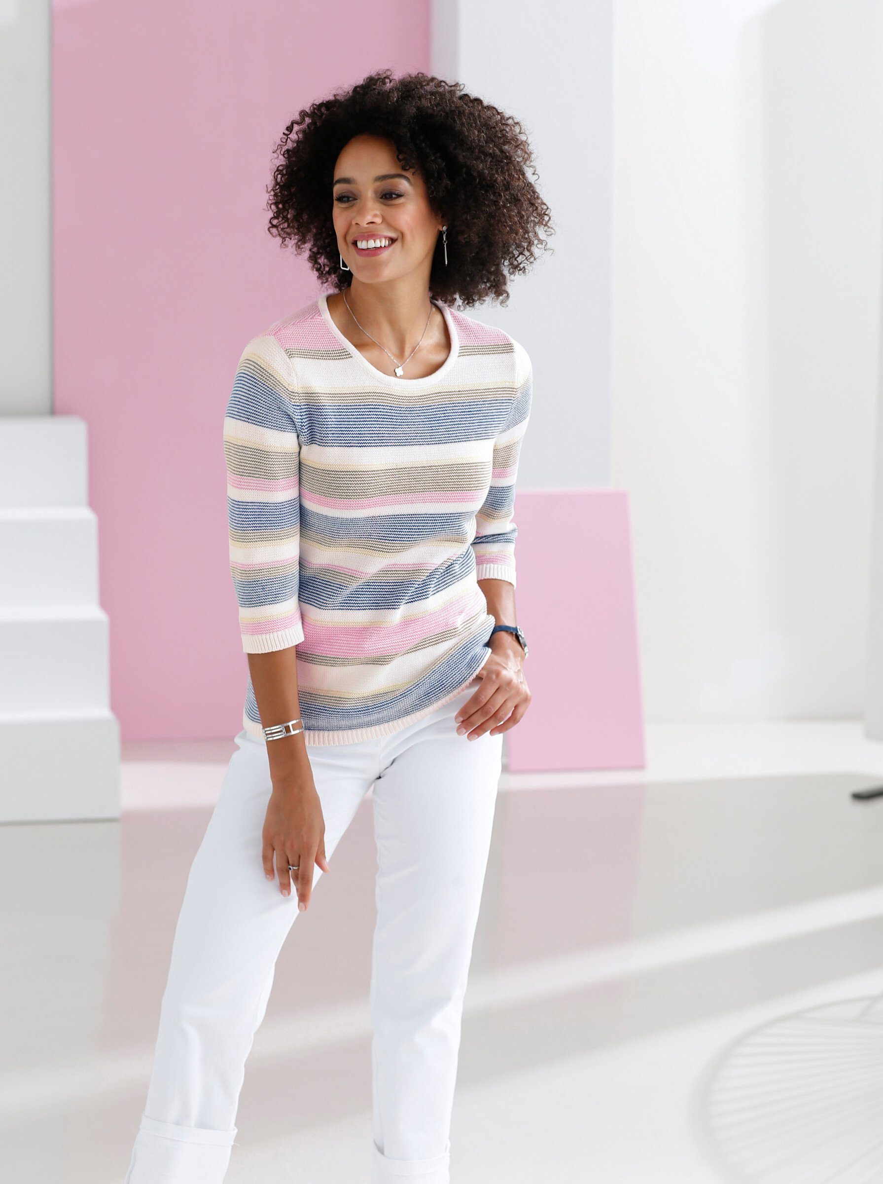 Strickpullover Streifenpullover