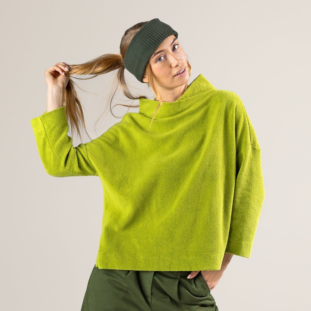 LIVING CRAFTS Fleeceponcho PENELOPIS GOTS zertifiziert