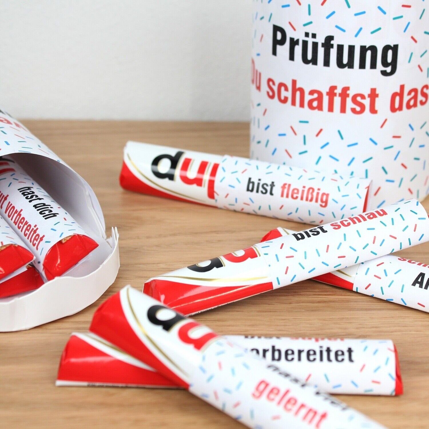 Prüfung SET Motivation Packpapier - AUFKLEBER schaffst nikima Du Duplo das