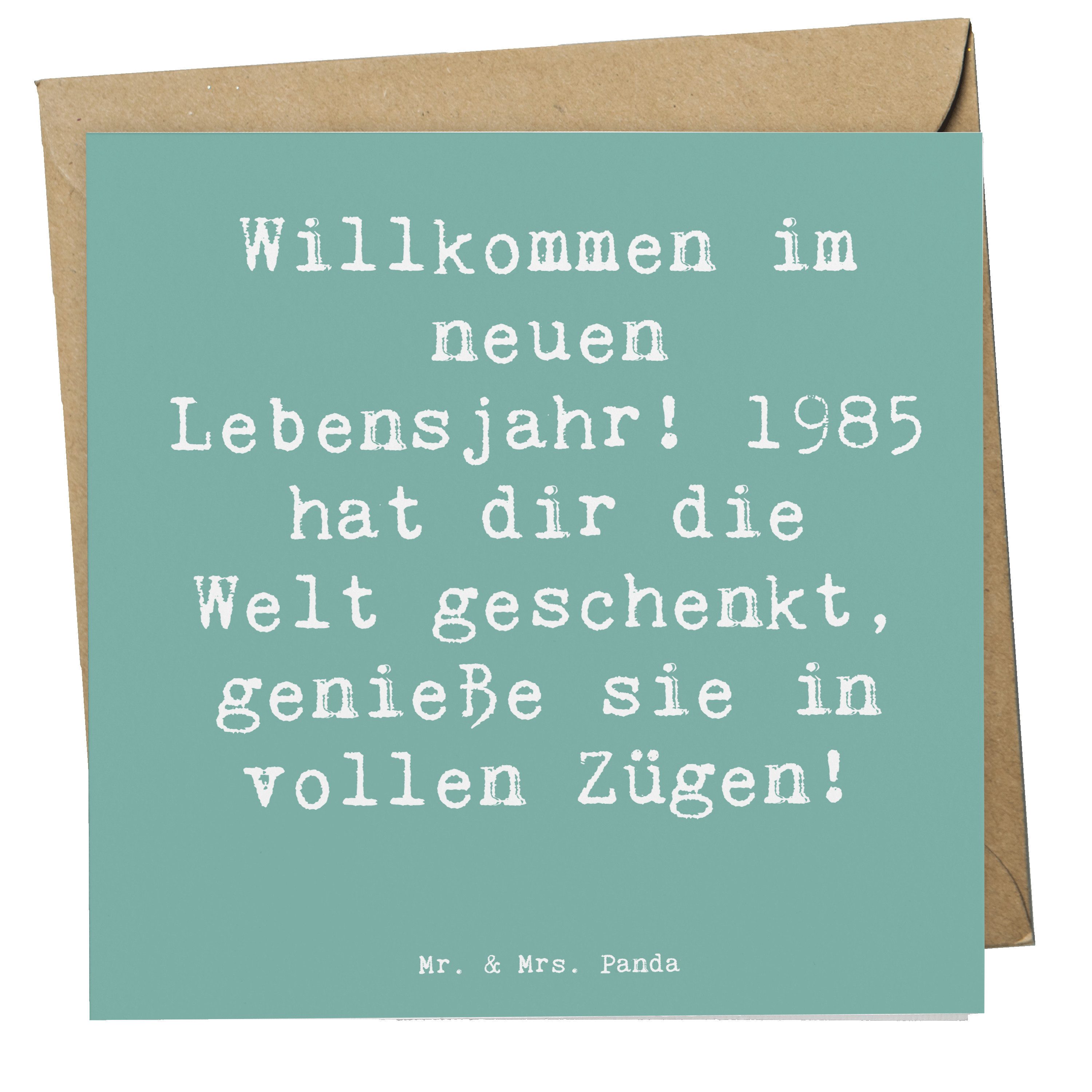 Grußkarte 1985 Geburtstag - Meeresbrise - Geschenk, Geburtstagskind 1985, Karte