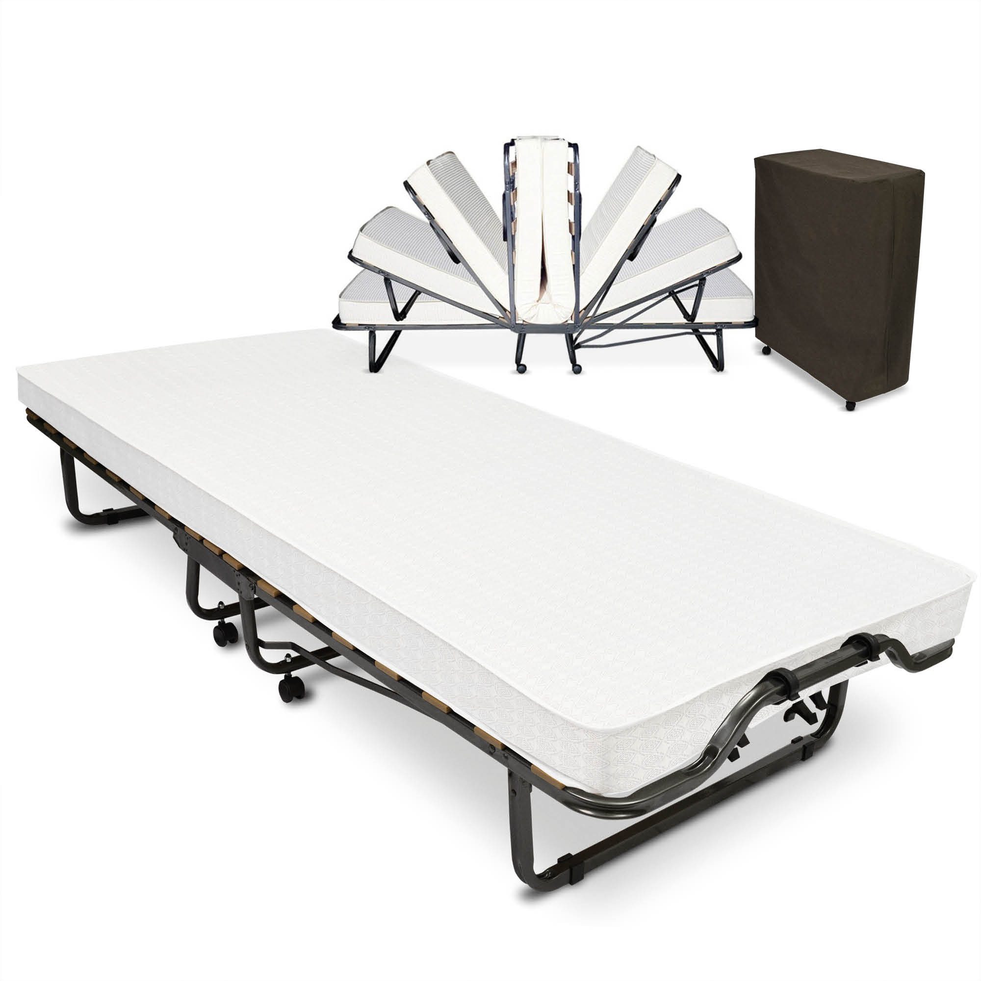 Beautissu Gästebett Venetia Klappbett inkl. Matratze und Schutzhülle 200x90x40cm