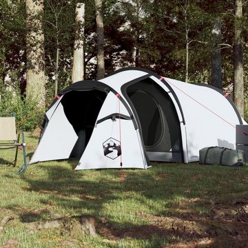vidaXL Vorzelt Campingzelt 4 Personen Weiß 360x135x105 cm 185T Taft