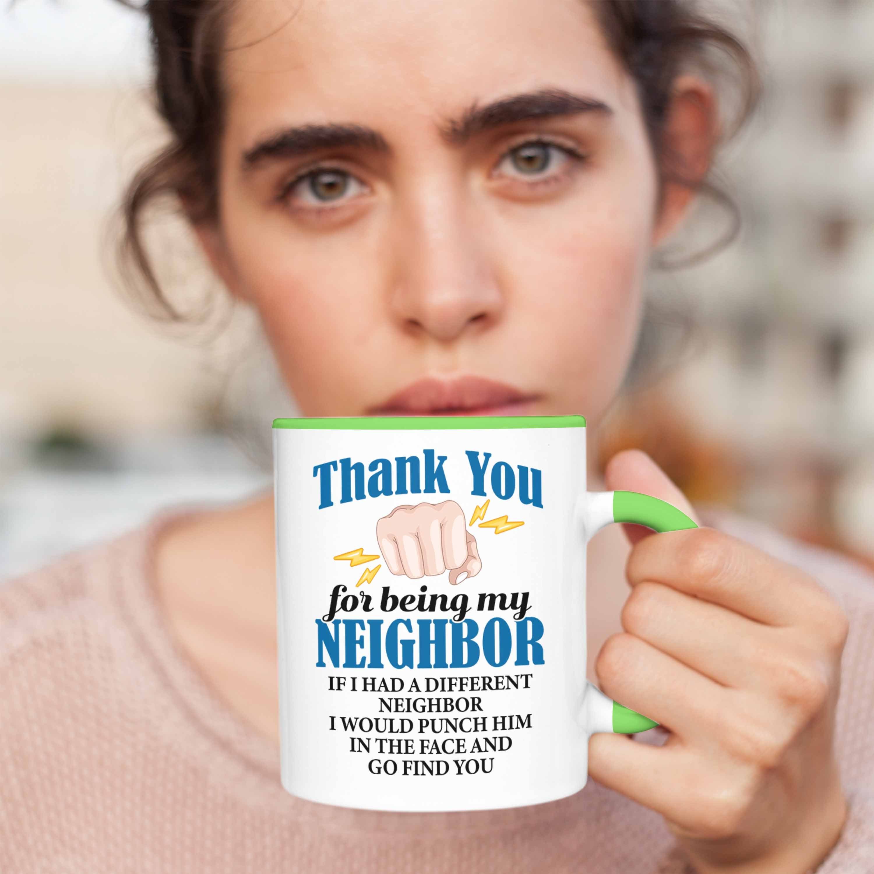 Tasse Nachbar Grün Nachbarn Trendation für Trendation Beste Geschenk Nachbarn Geschenkidee Bester Welt der Tasse -