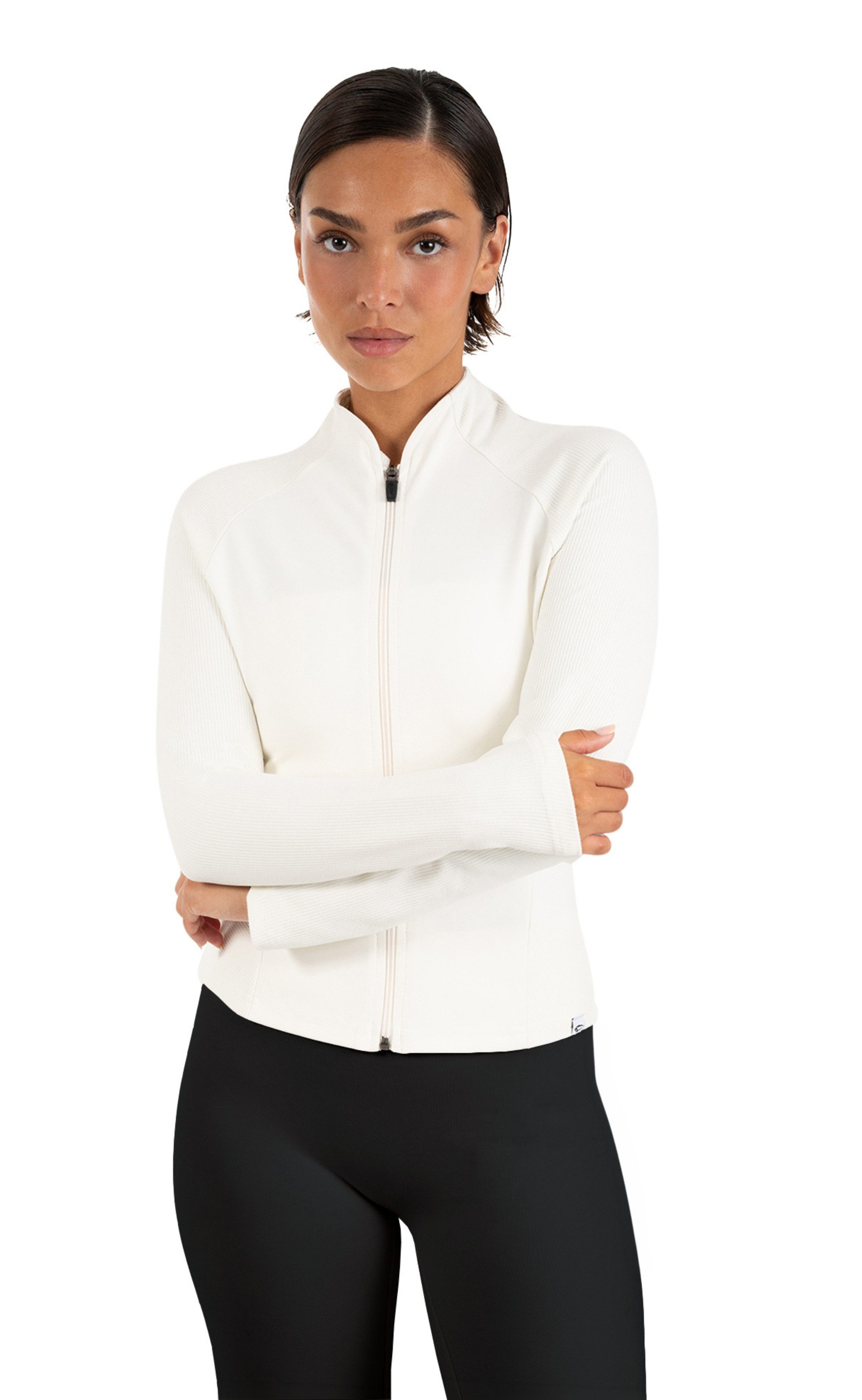Smilodox Trainingsjacke Solvea Damen, Sportjacke, Shaped Fit, Gymkleidung, Sportjacke Figurbetont, Stehkragen, Reißverschluss, Jacke für …