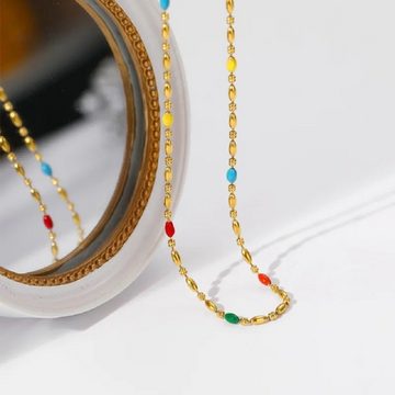 ENGELSINN Ketten und Armband Set Halskette und Armband im Set Gold Bunt inkl. Geschenkbox (2-tlg)