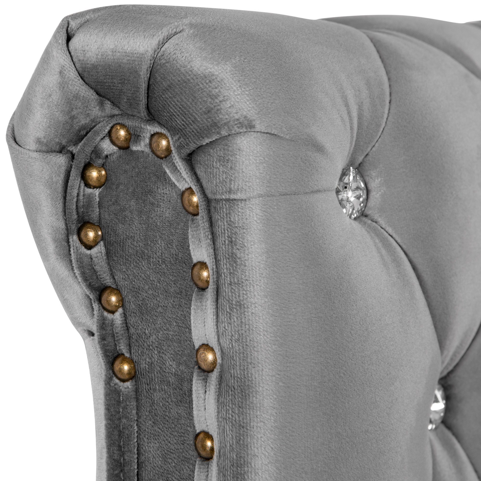 Boxspringbett (Doppelbett 140 x 200 cm, Polsterbett mit kristall schnalle, Lattenrost und Bettkasten), Hydraulisches Bett Funktionsbett mit höhenverstellbar Kopfteil, Samt