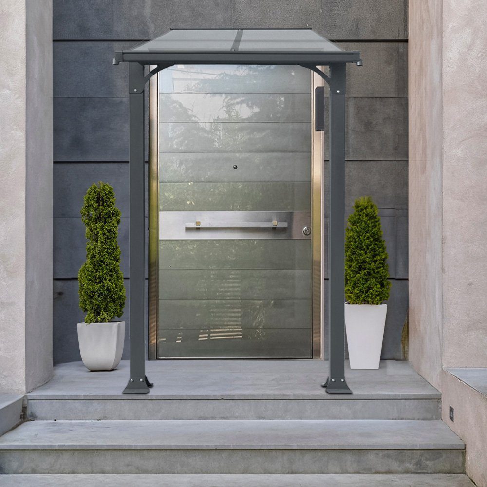 HOME DELUXE Vordach CUBIS - aus Aluminium (Komplettset), Überdachung für den Eingangsbereich, Haustür