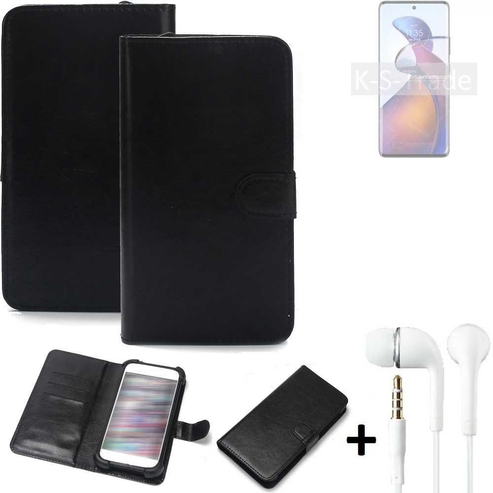 K-S-Trade Handyhülle für Motorola Edge 30 Fusion, Wallet Case Handyhülle Schutzhülle Flip cover Flipstyle Tasche