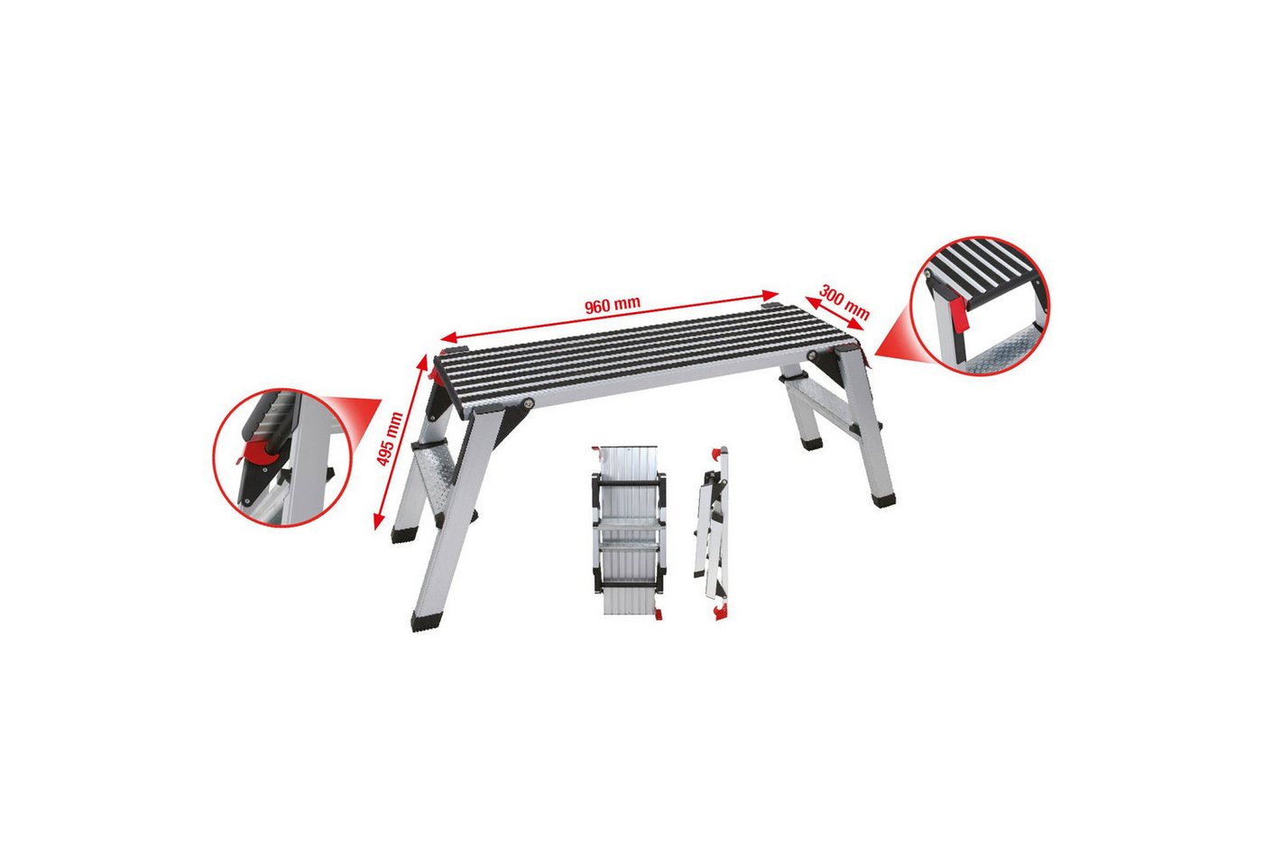Thumbnail - KS Tools Drehmomentschlüssel KS TOOLS Aluminium-Sicherheits-Laufbühne L 1.270 x B 446 x H 495 ...