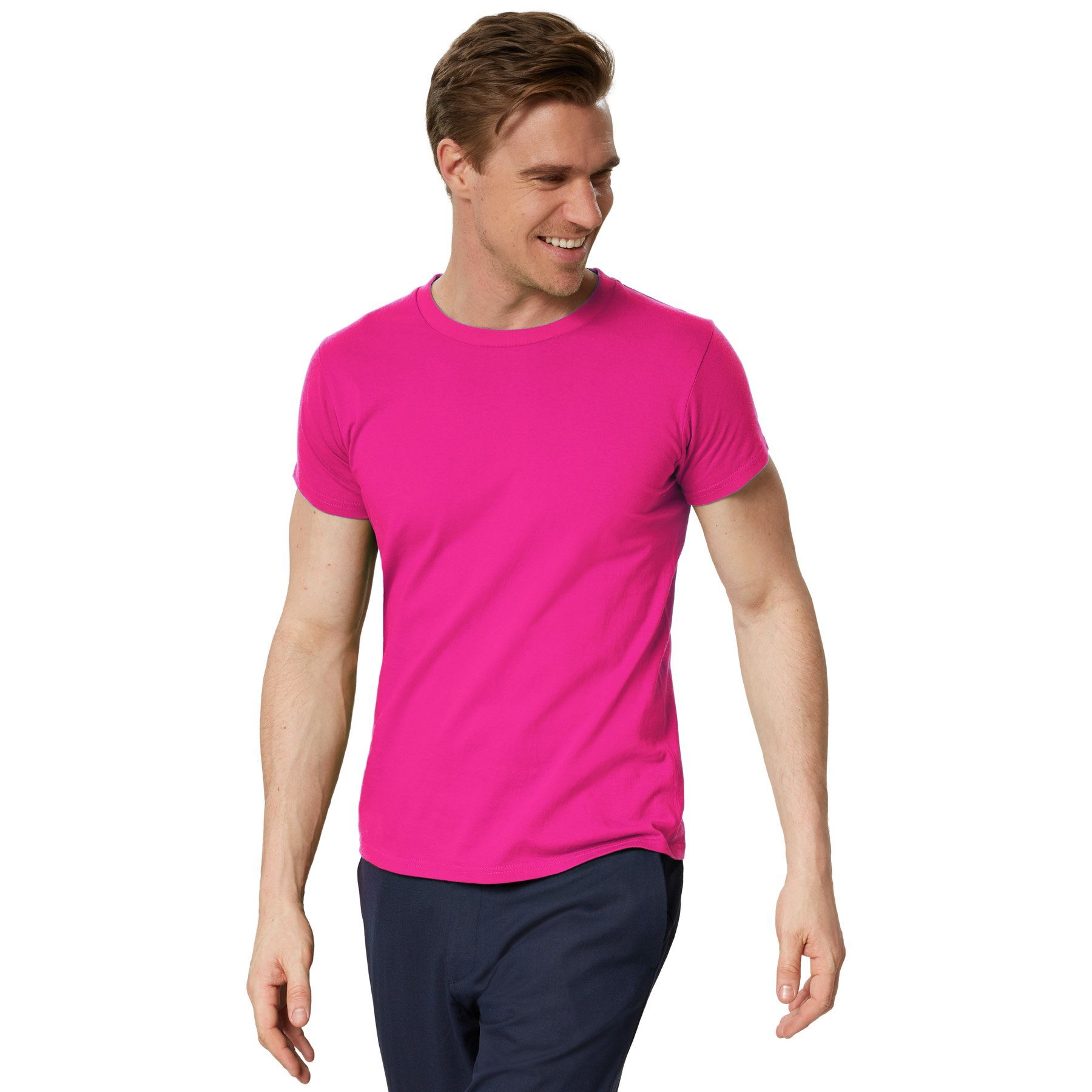 dressforfun T-Shirt T-Shirt Männer Rundhals pink