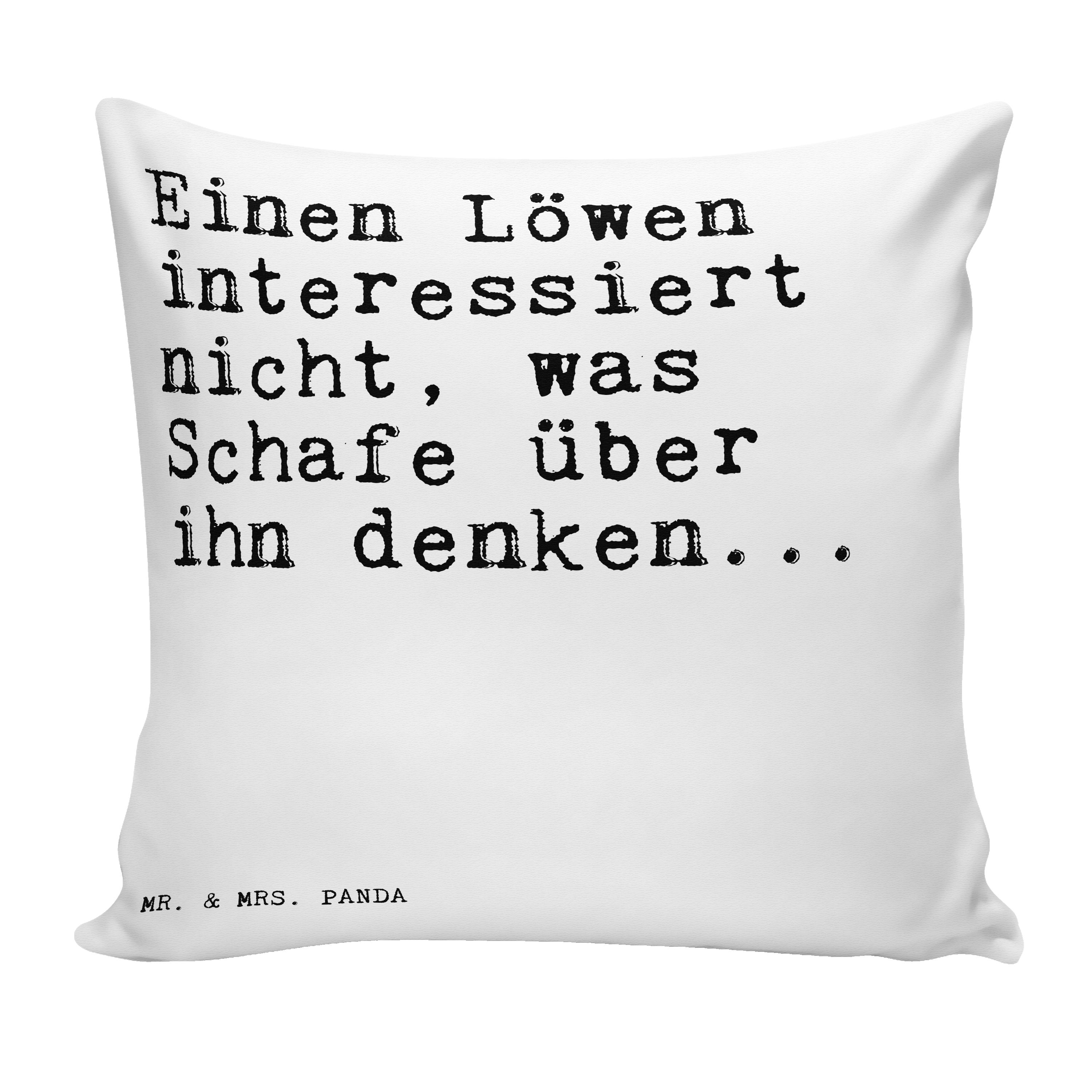 Mr. & Mrs. Panda Dekokissen Einen Löwen interessiert nicht,... - Weiß - Geschenk, Spruch, Sprüche