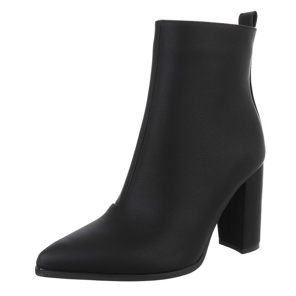 Ital-Design Elegante Stiefeletten mit Blockabsatz für Damen High-Heel-Stief günstig online kaufen