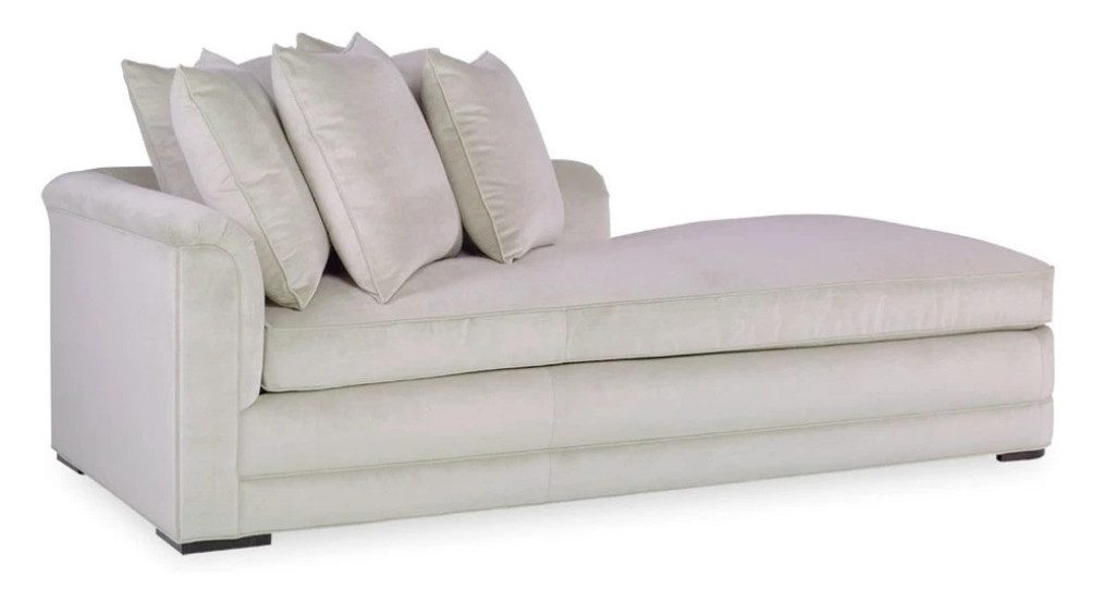 Xlmoebel Recamiere Moderne Graue Stoff-Chaiselongue für das Wohnzimmer, Hergestellt in Europa