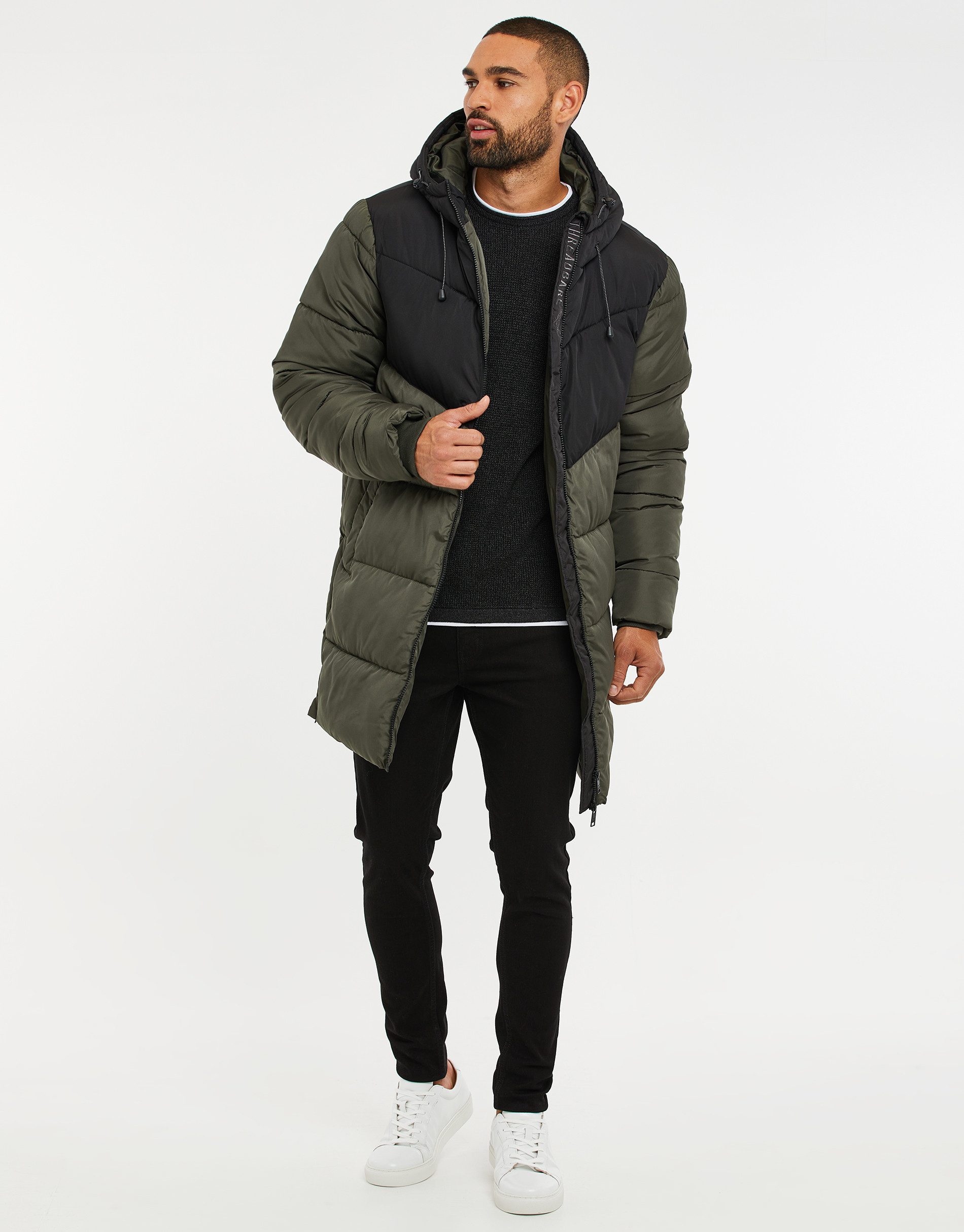 Threadbare Steppmantel THB Mens Long Line günstig online kaufen
