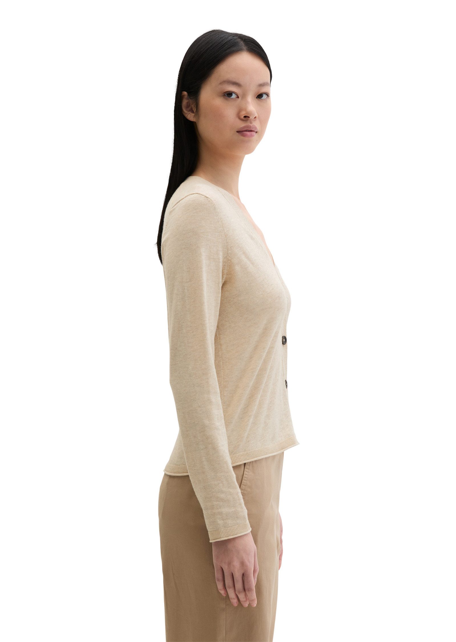 Marc O'Polo Cardigan aus Baumwolle-Leinen-Mix